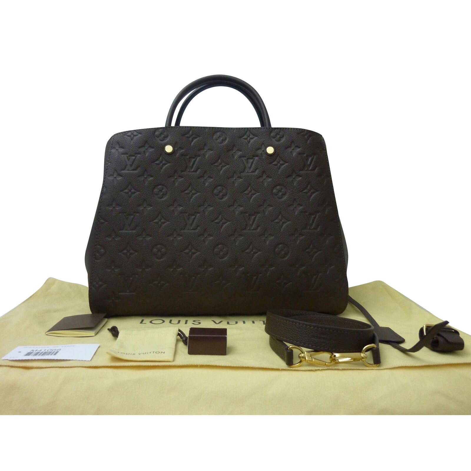 Black Louis Vuitton Epi Sac Montaigne Handbag