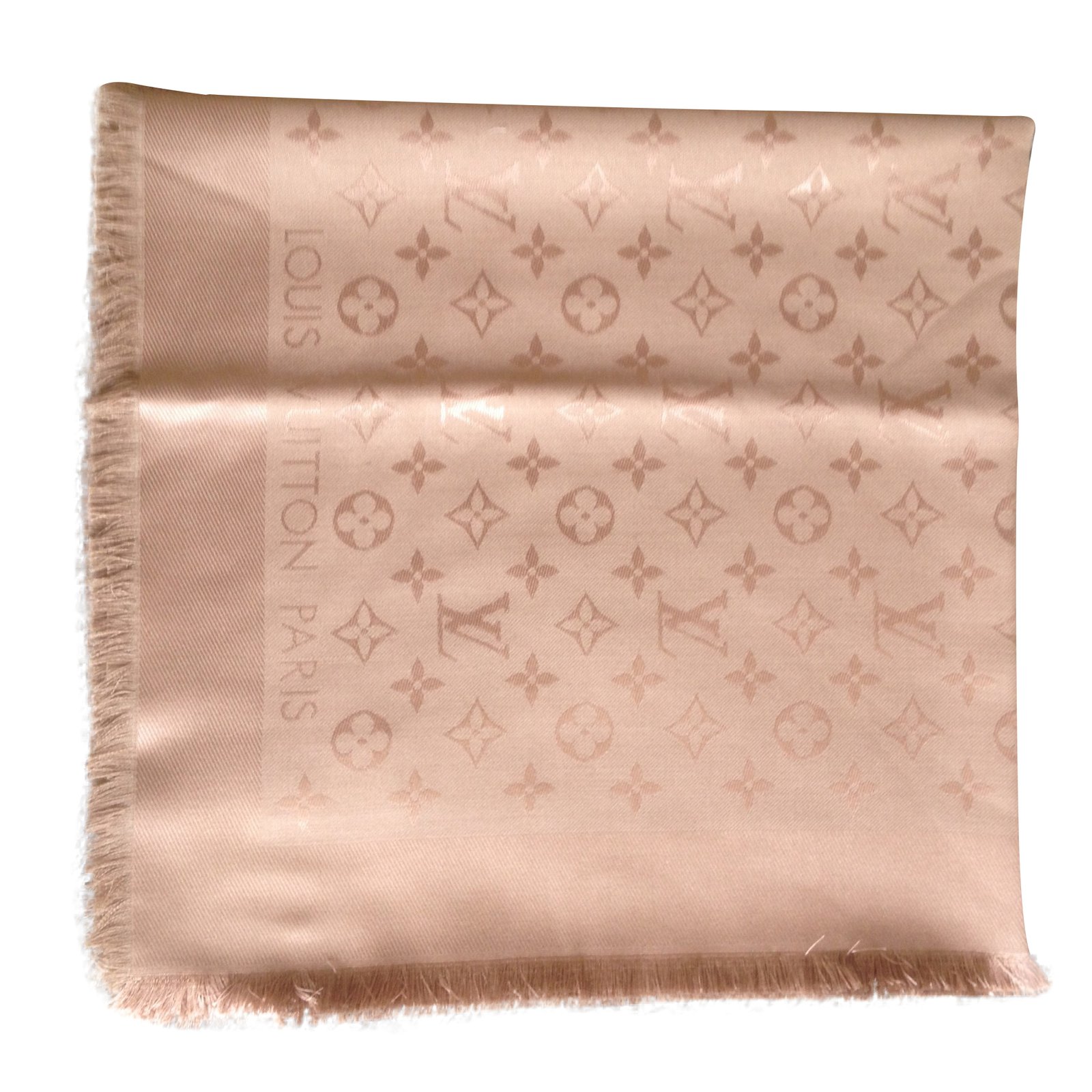 Louis Vuitton Classic Monogram Scarf Scarves Silk Bronze ref.55403 - Joli Closet