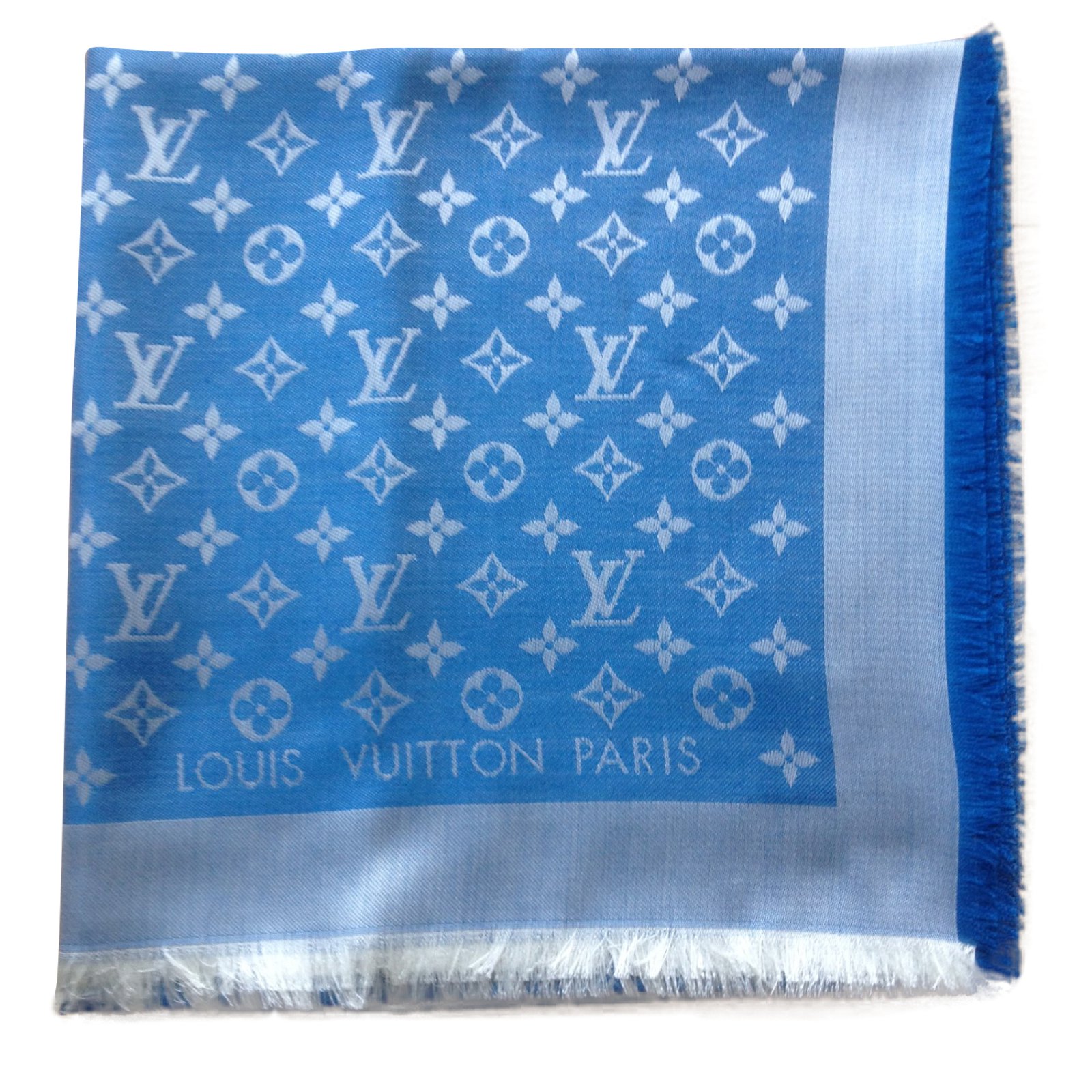 LOUIS VUITTON Damen Schal/Tuch aus Seide in Blau