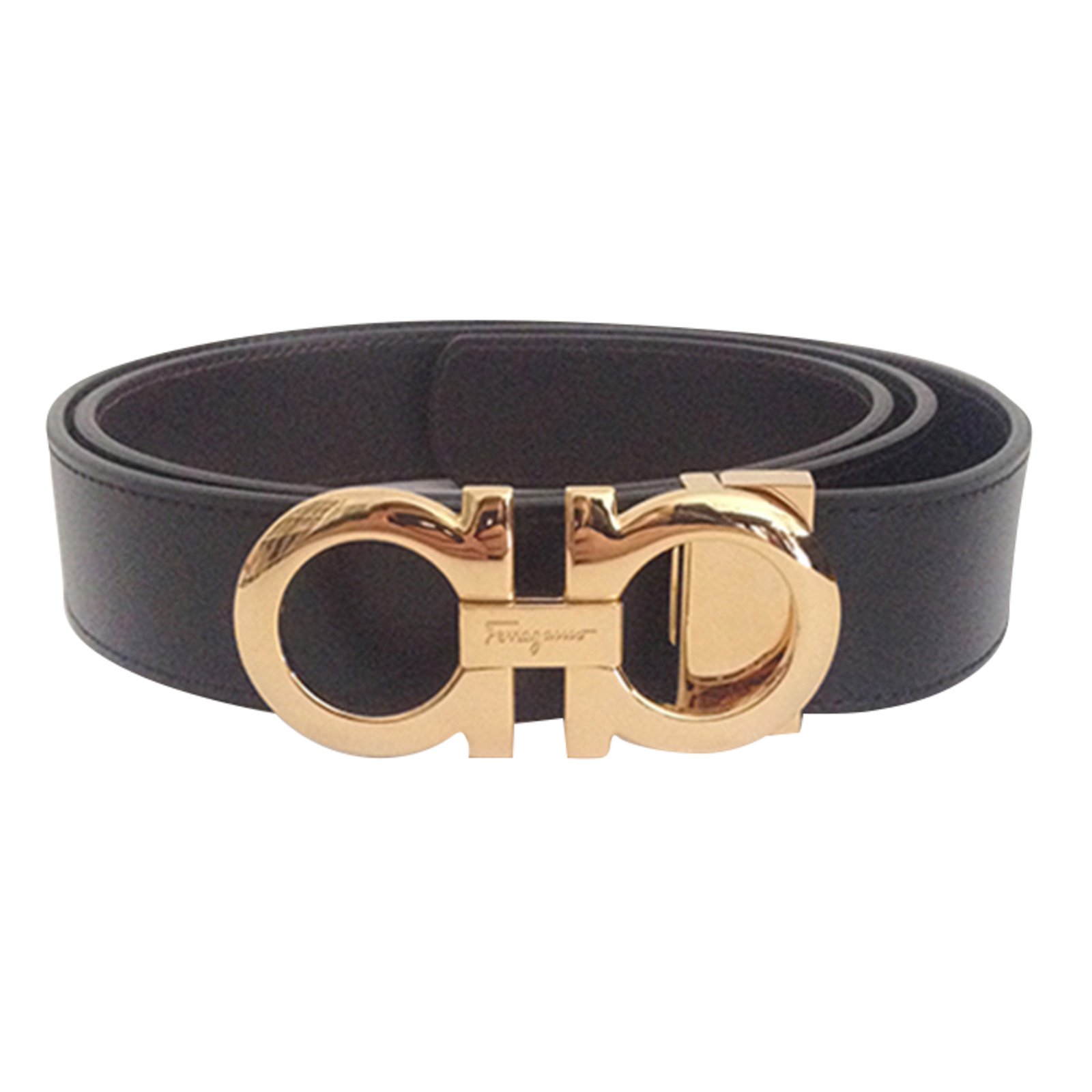 Salvatore Ferragamo Belt's man new with tags and box Black Leather ref ...