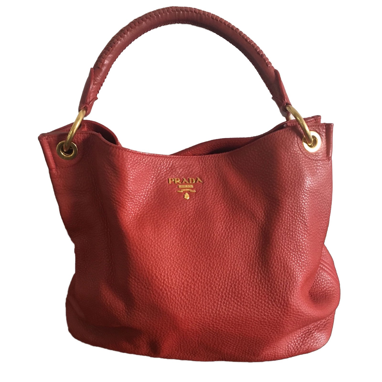 Prada Handbags Red Leather  - Joli Closet