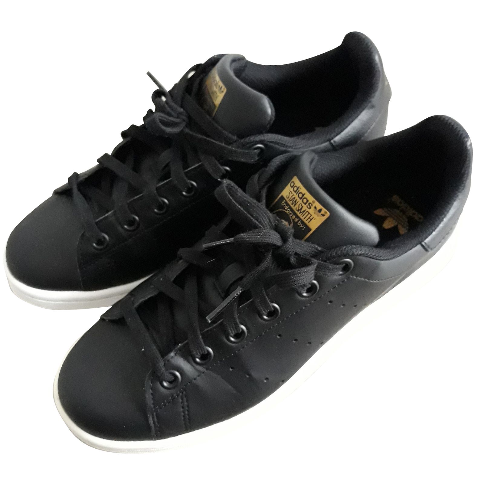 Adidas Sneakers Black Leather Ref 56494 Joli Closet adidas-sneakers-black-leather-ref-56494-joli-closet
