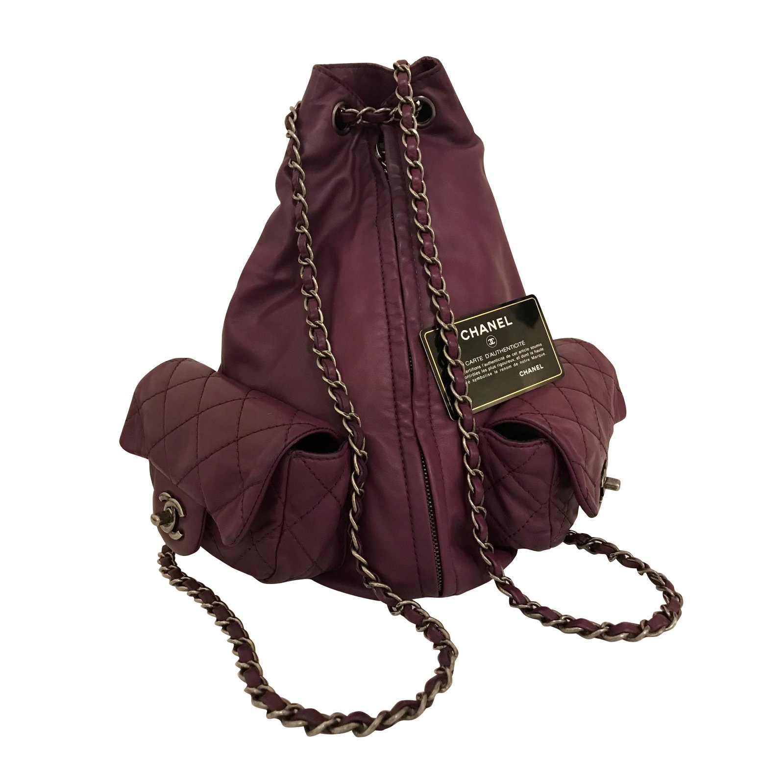 Chanel Lambskin Large Timeless Backpack In Purple Handbags Chanel Lambskin Large Timeless Backpack In Purple Handbags Leather Ref 56873