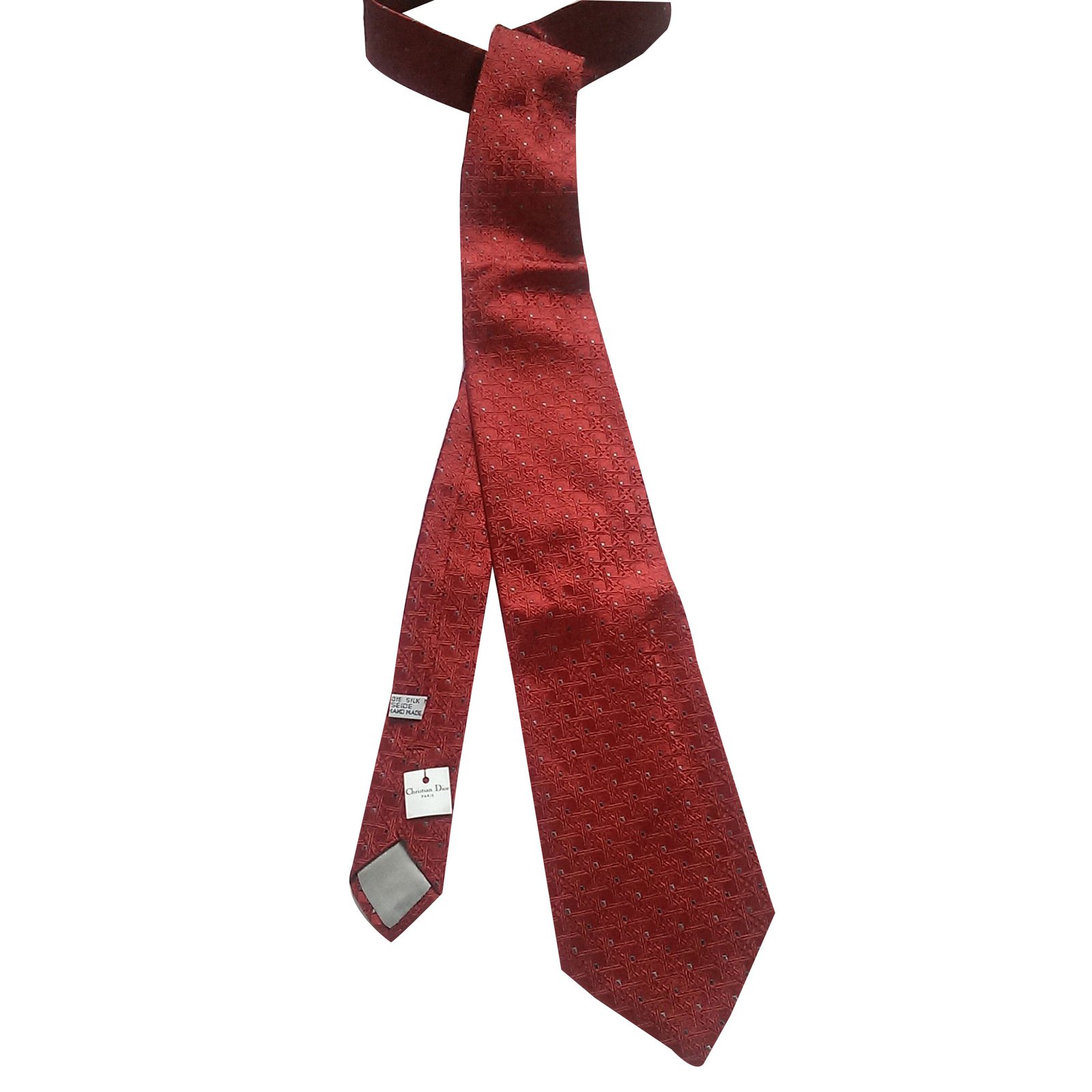 estornudar Retirada empeñar Christian Dior Corbatas Roja Seda ref.57028 - Joli Closet