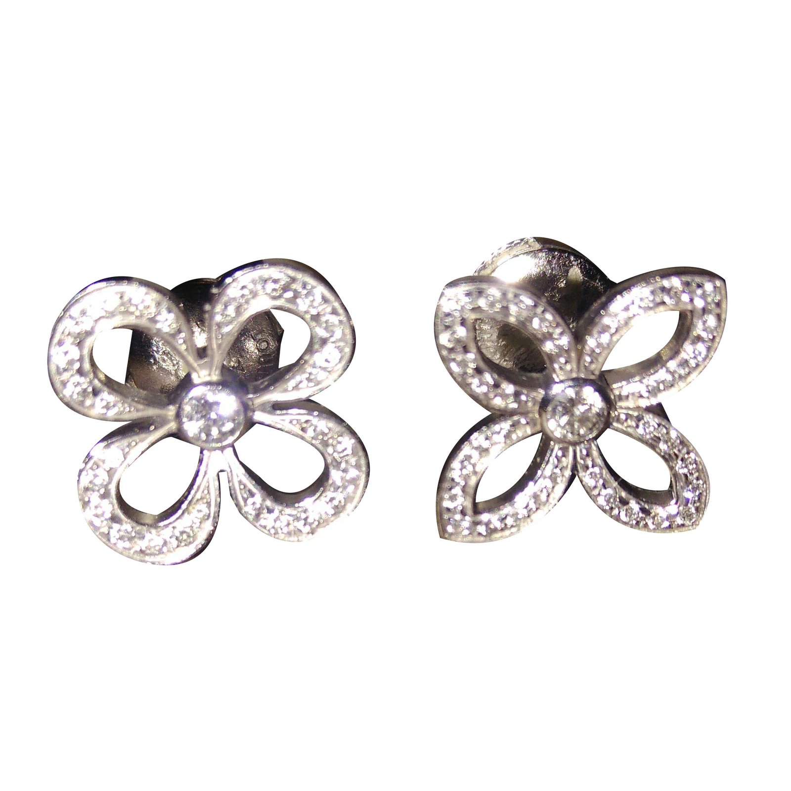 Louis Vuitton Earrings Earrings White gold Silvery ref.57231 - Joli Closet