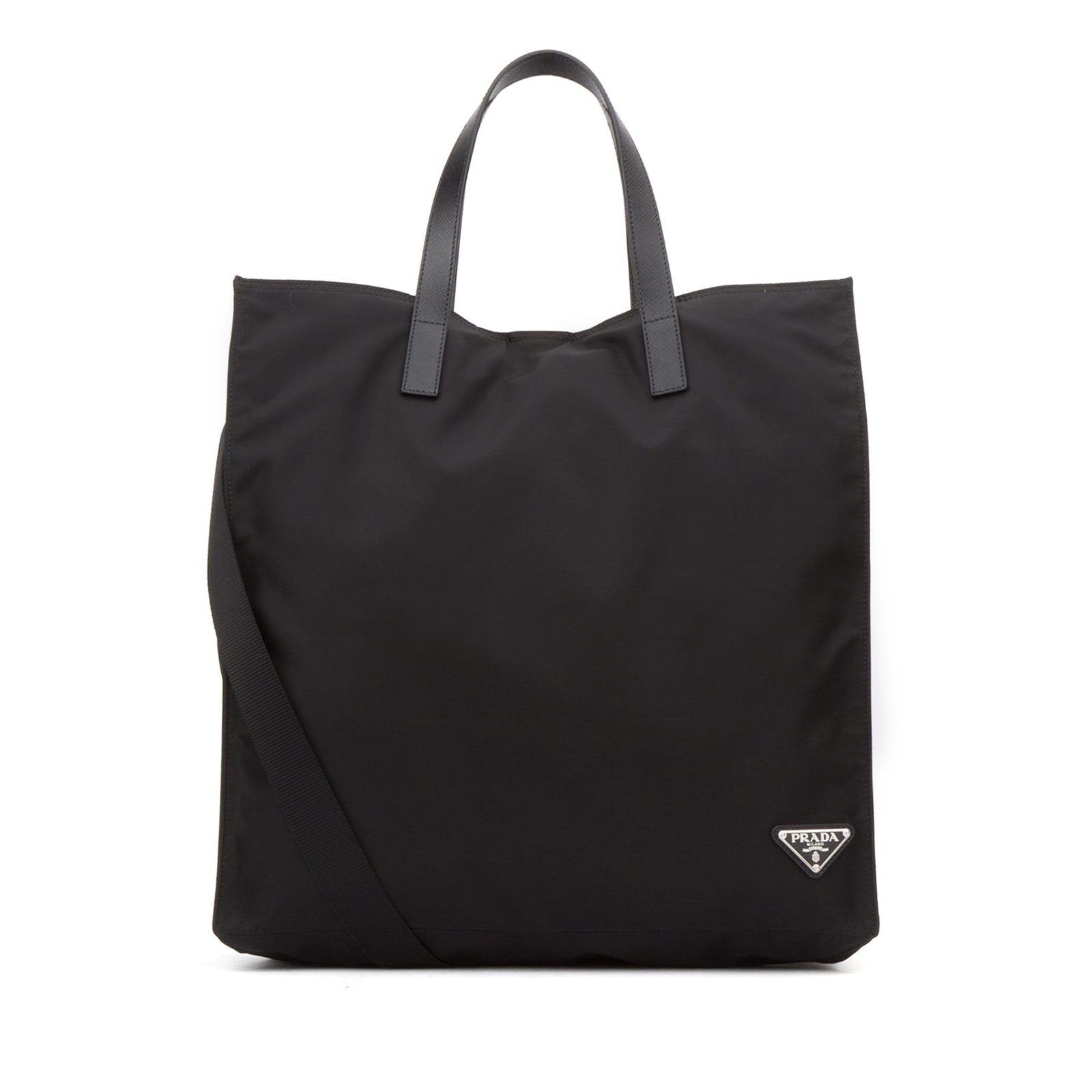 Prada shopping bag Black Nylon ref.57238 - Joli Closet