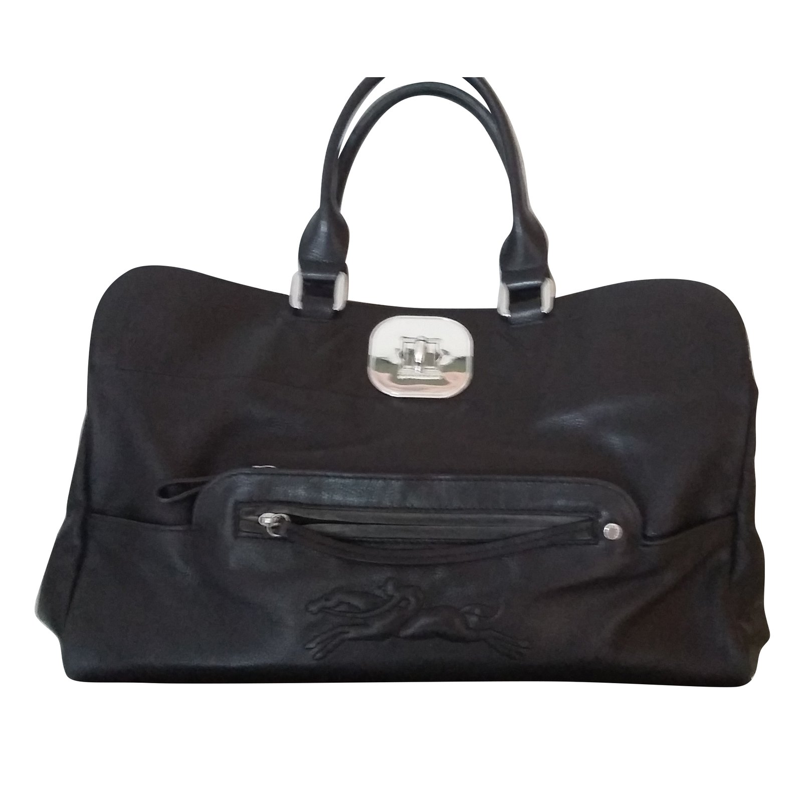 Longchamp GATSBY Handbags Leather Black 