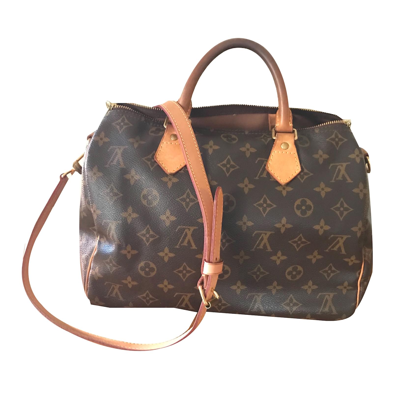 Louis Vuitton Speedy 30 bandoulière Marrone Tela ref.57641 - Joli Closet