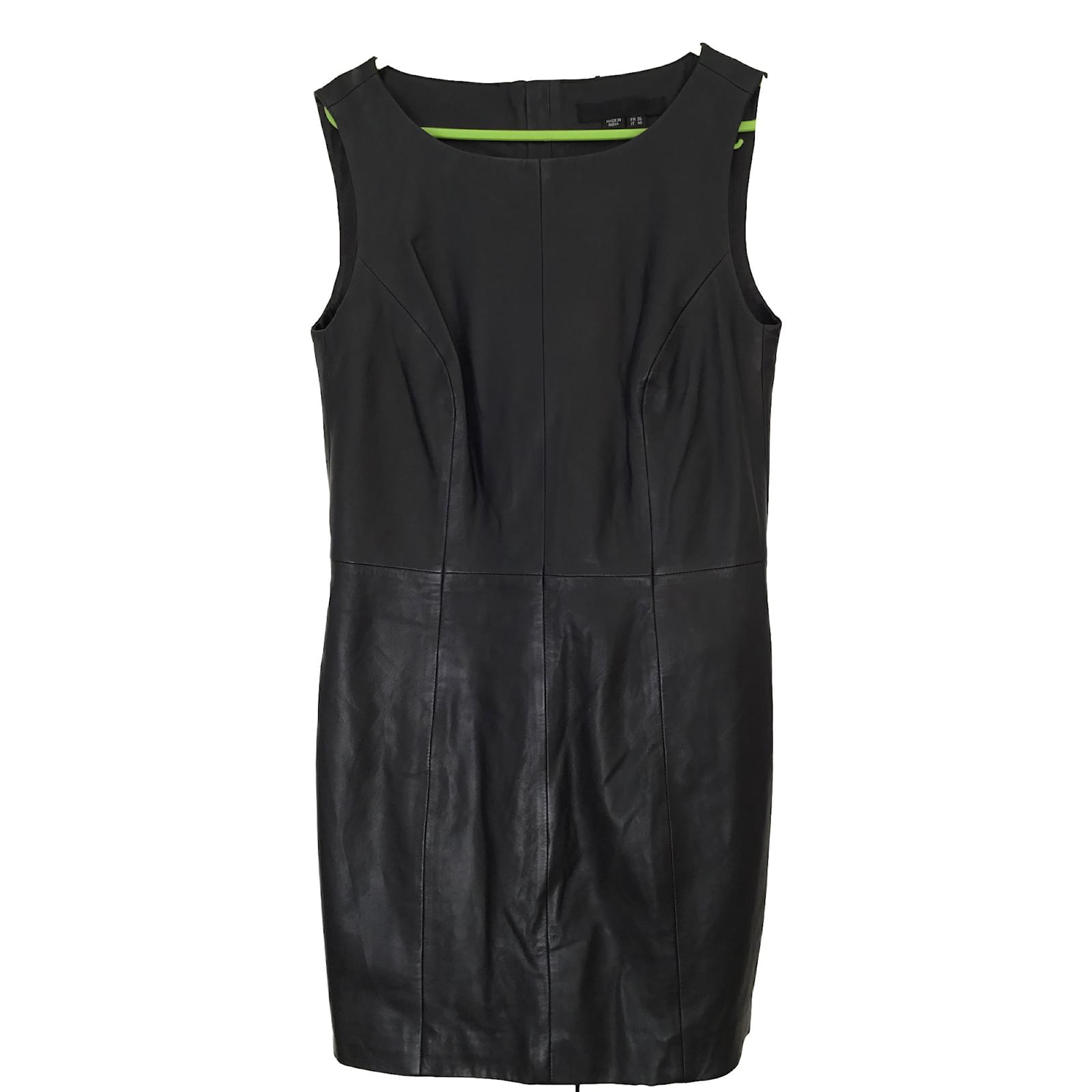 karl lagerfeld leather dress Karl Lagerfeld Black leather dress - Black