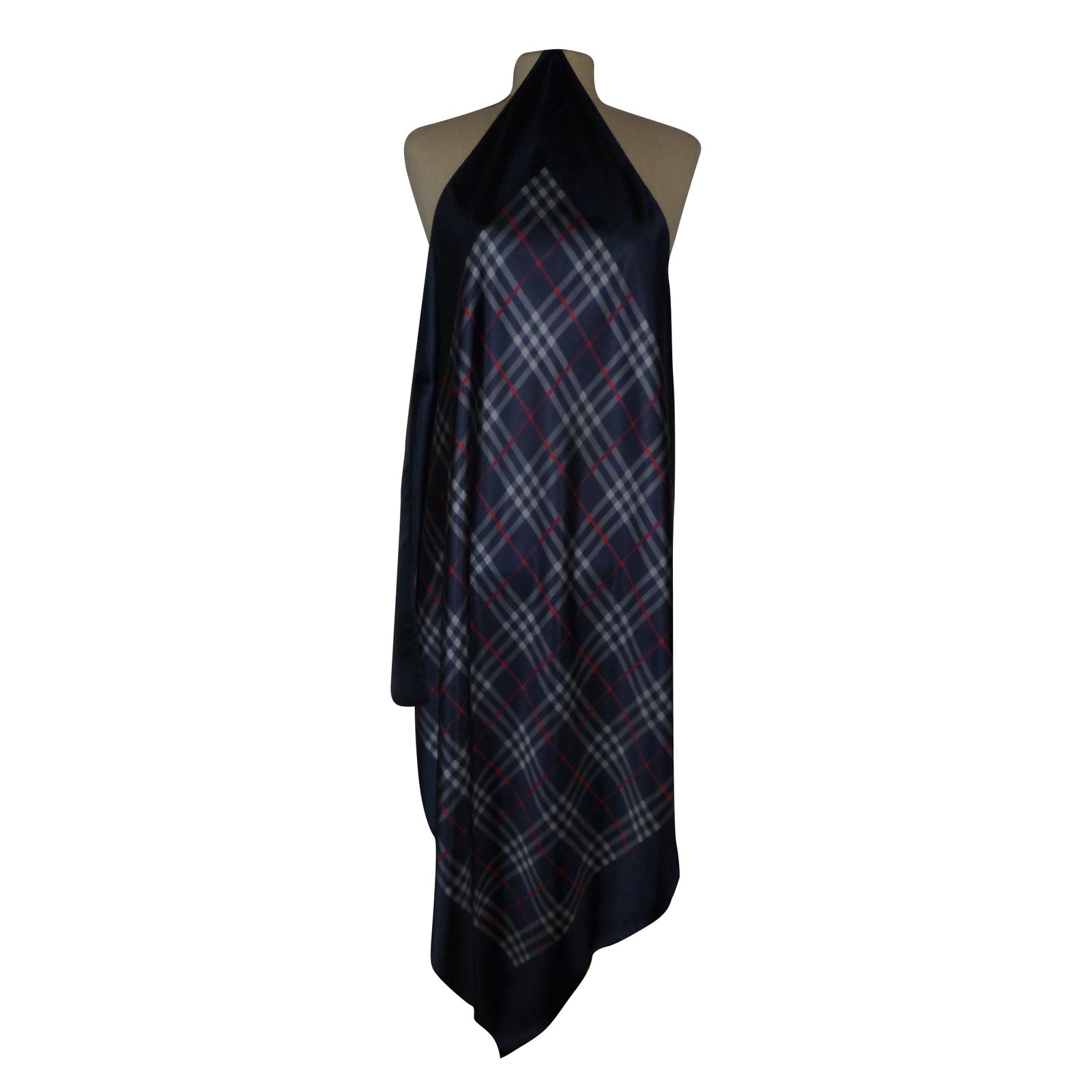 Burberry Scarves Navy blue Silk  - Joli Closet