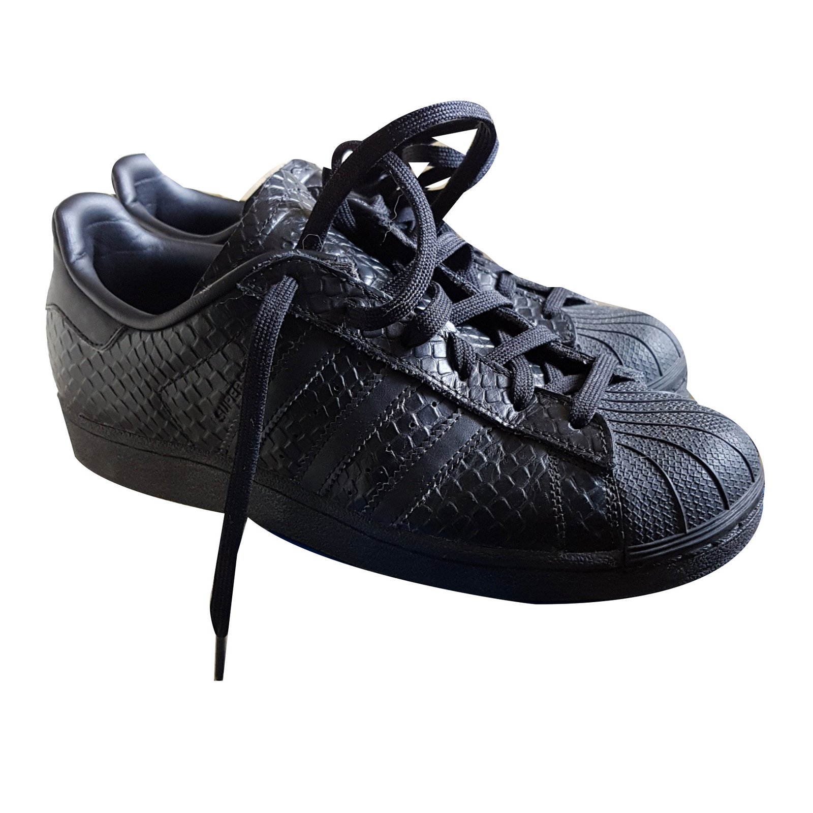 leather black adidas shoes