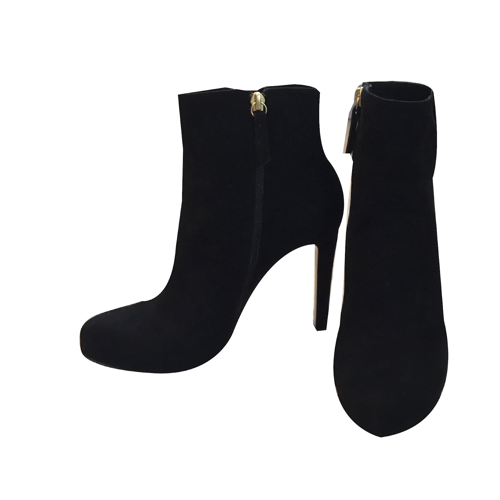 Pura Lopez Stiefeletten Schwarz Wildleder Joli Closet - Main Image