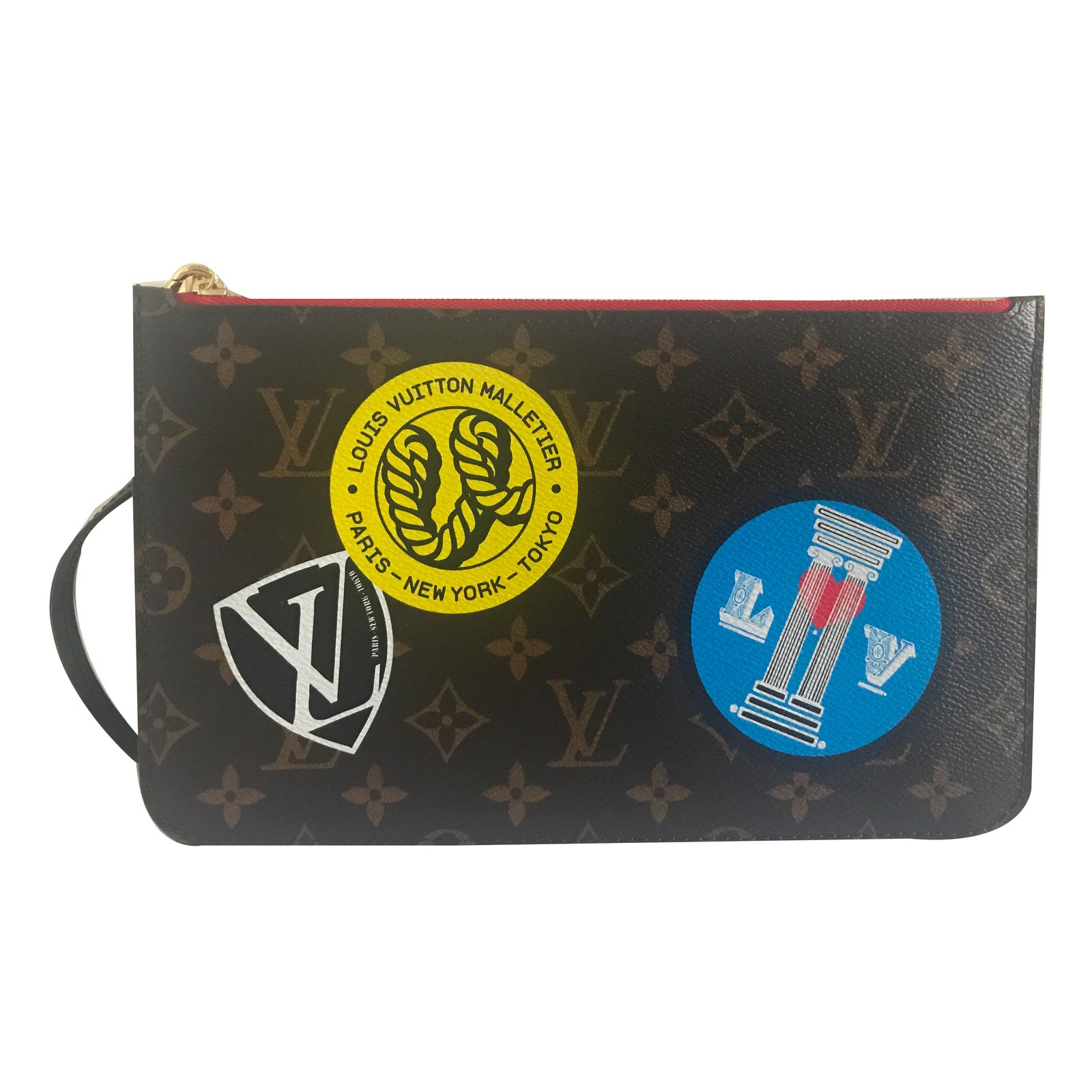 Louis Vuitton Neverfull clutch bag Multiple colors Cloth ref