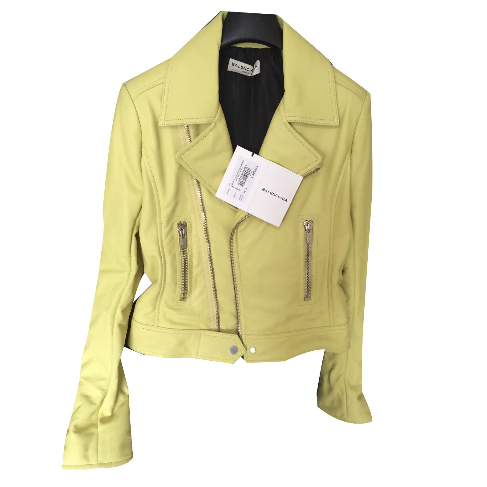 Balenciaga Biker jackets Green Yellow ref.58386 - Joli Closet
