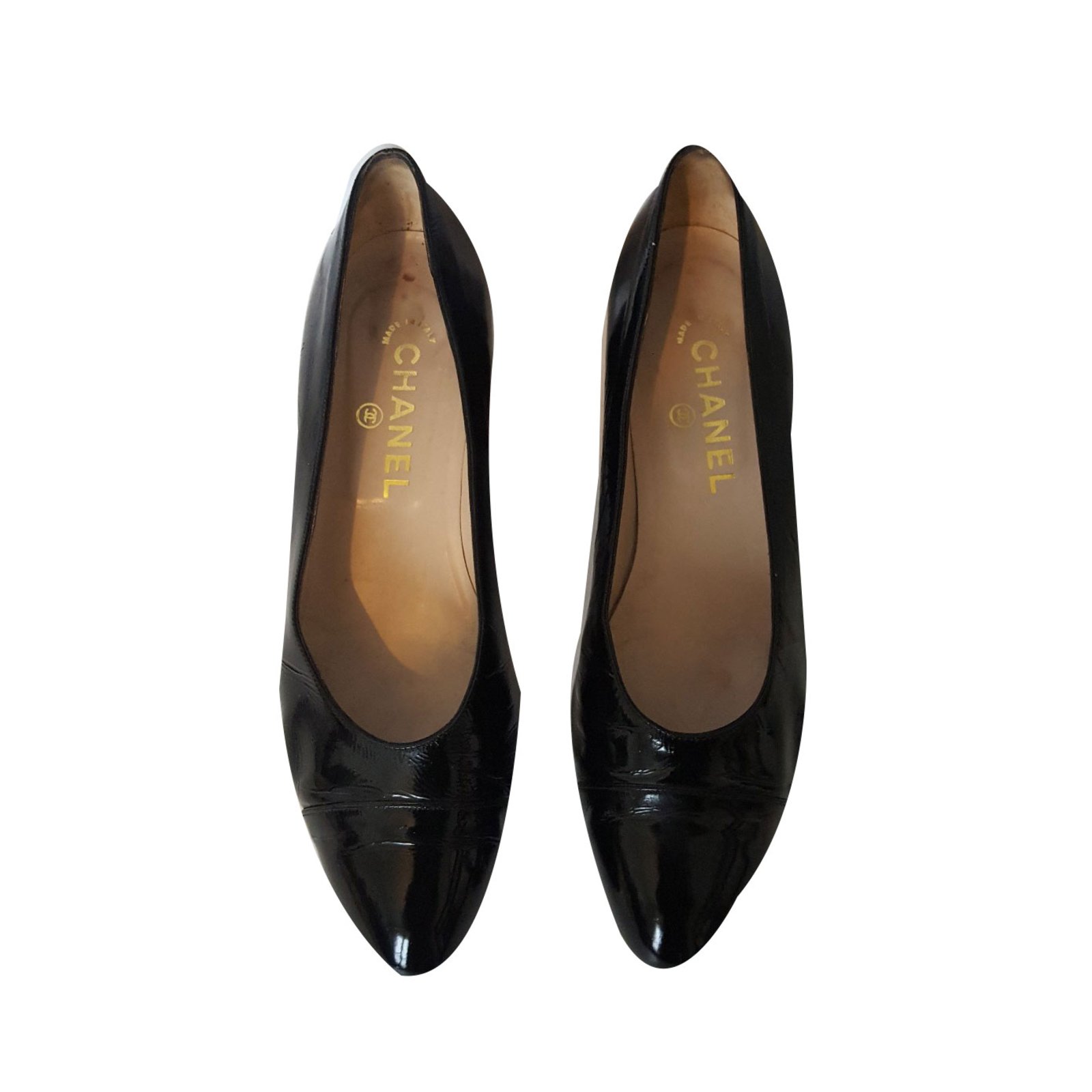 Chanel Ballet flats Black Patent leather ref.58731 - Joli Closet