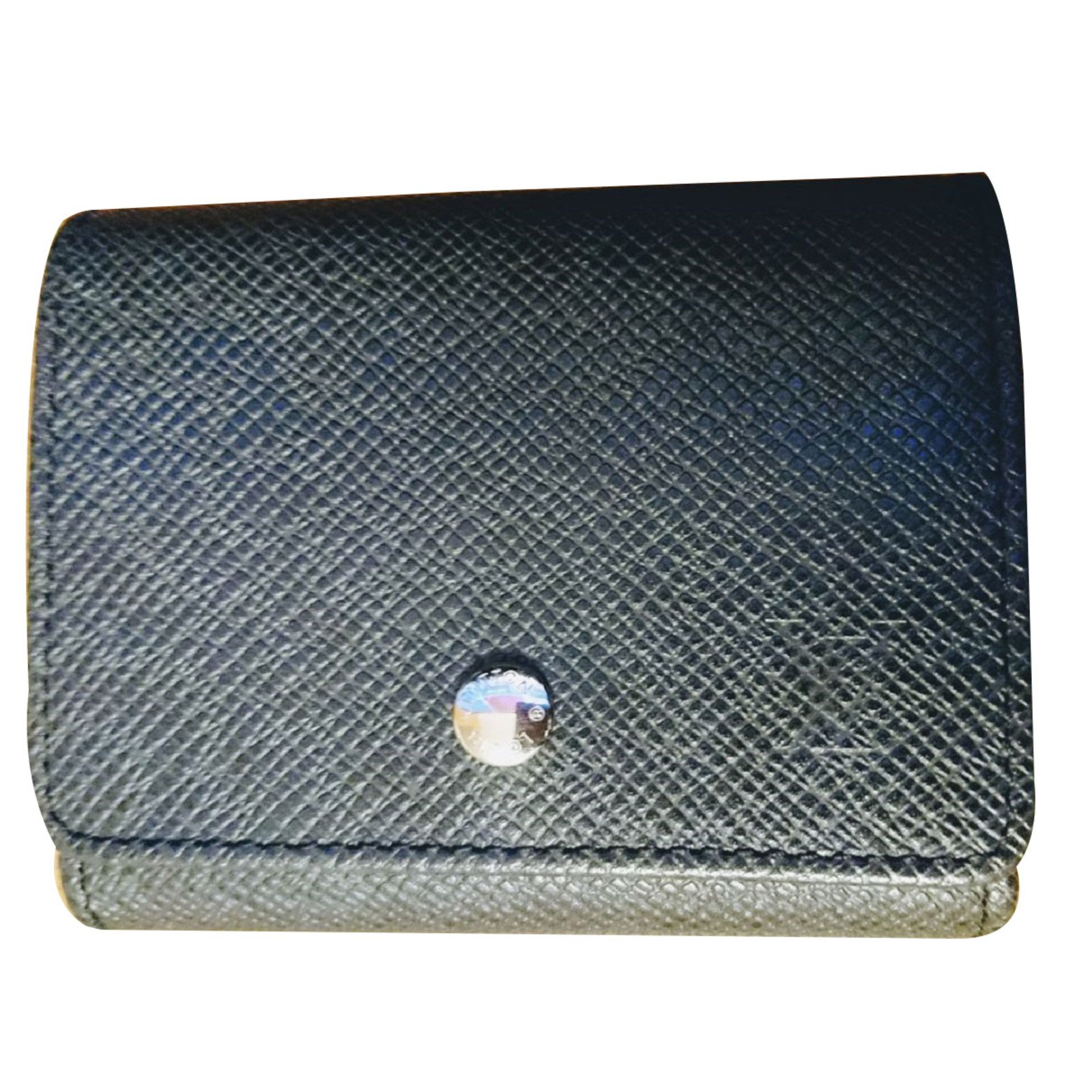 Louis Vuitton Taiga Serguei Wallet Ardoise Dark grey Leather ref.58828 -  Joli Closet