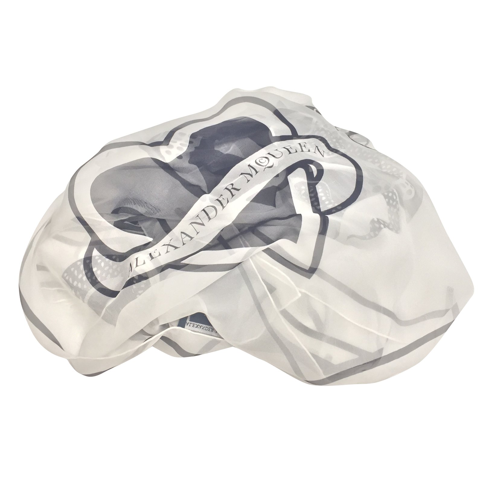 Alexander Mcqueen Silk scarves White  - Joli Closet