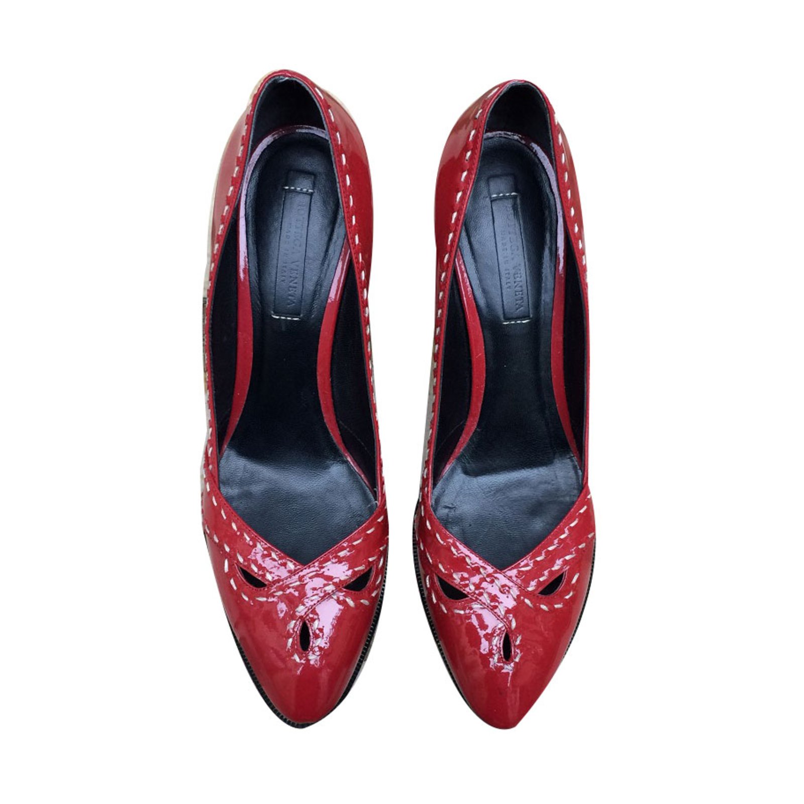 Bottega Veneta Heels Red Patent Leather Ref Joli Closet