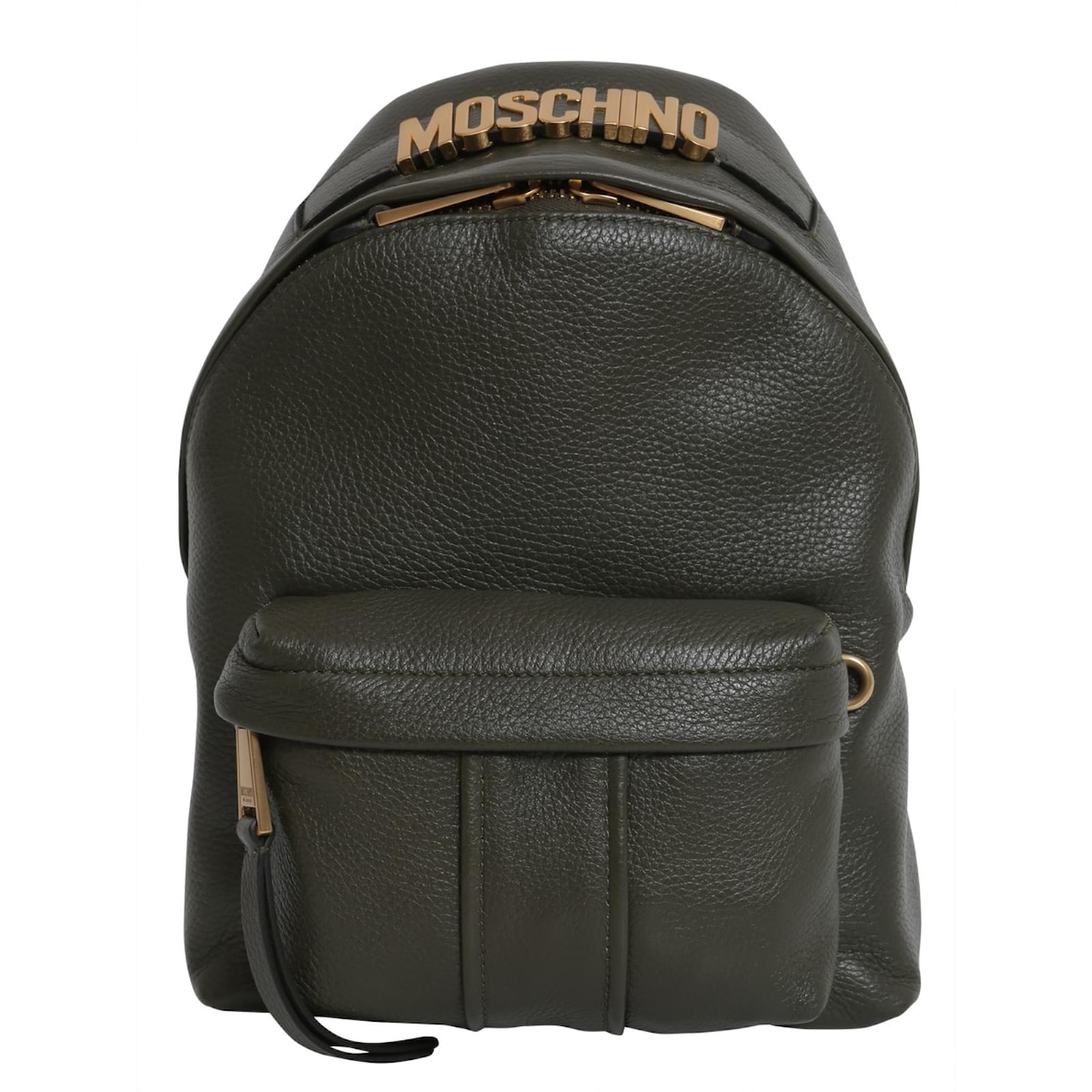 moschino leder rucksack