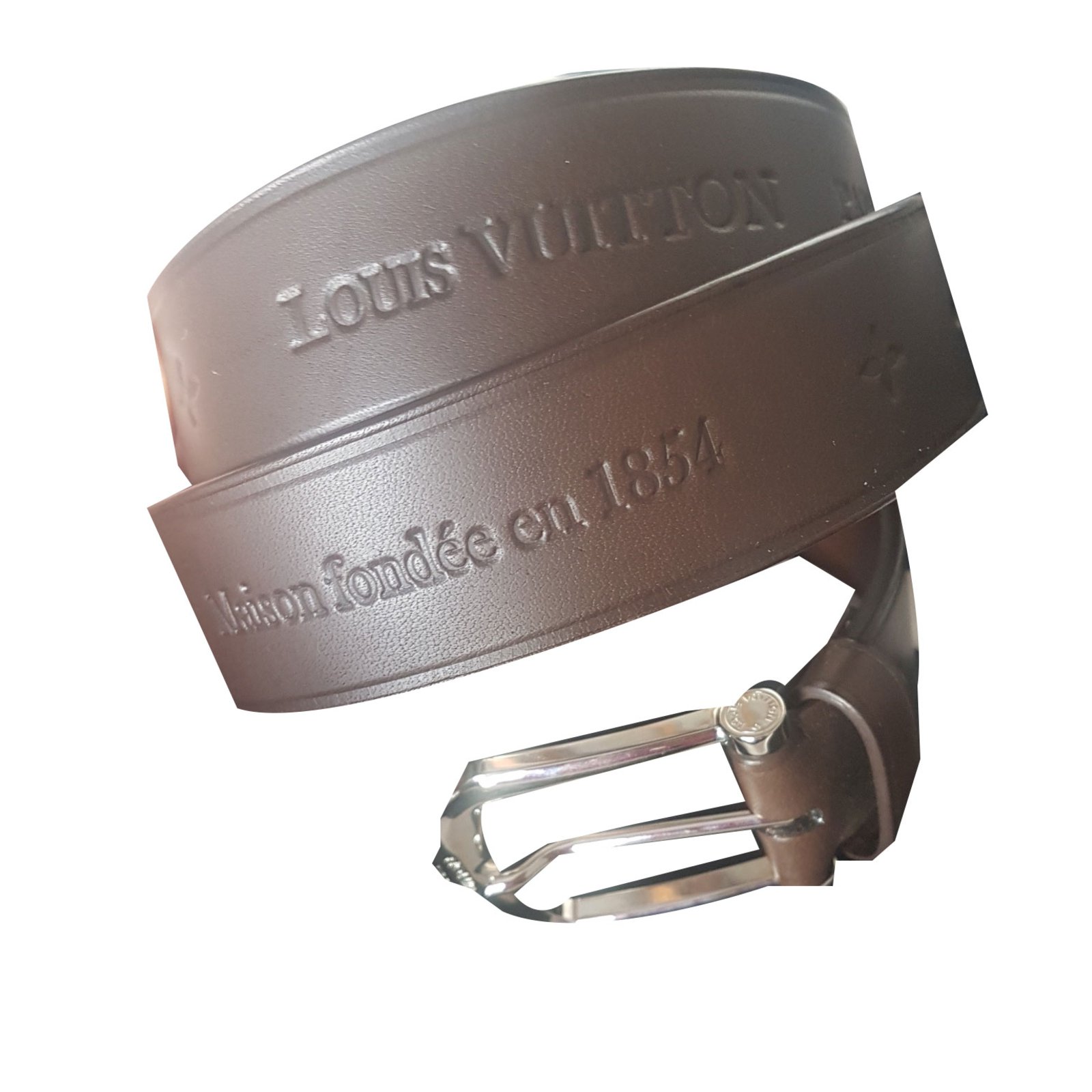 Louis Vuitton Belts Dark brown Leather ref.59594 - Joli Closet