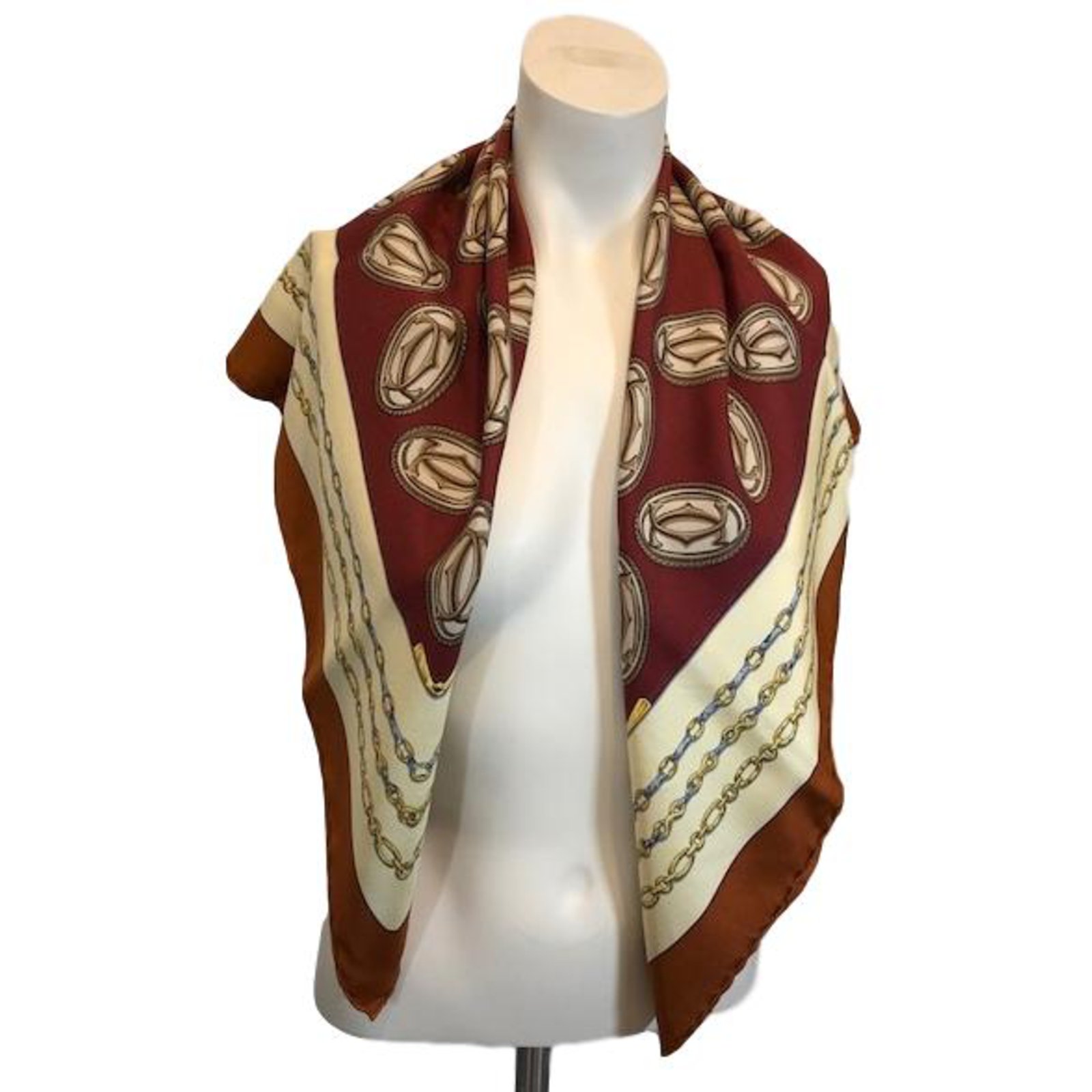 vintage cartier silk scarf