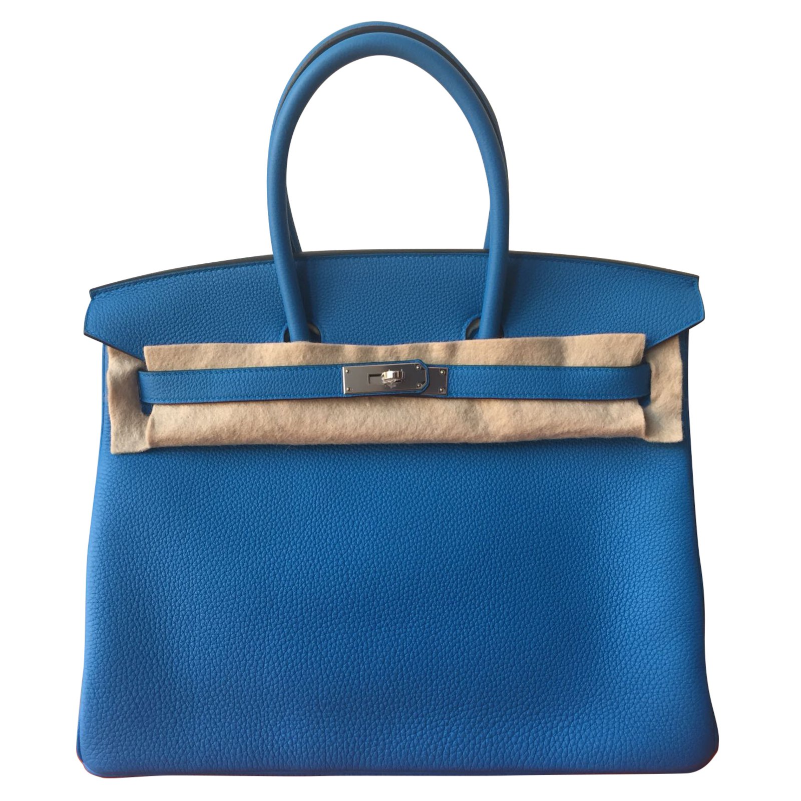 Hermès Birkin 35 Blue Leather ref.60413 - Joli Closet