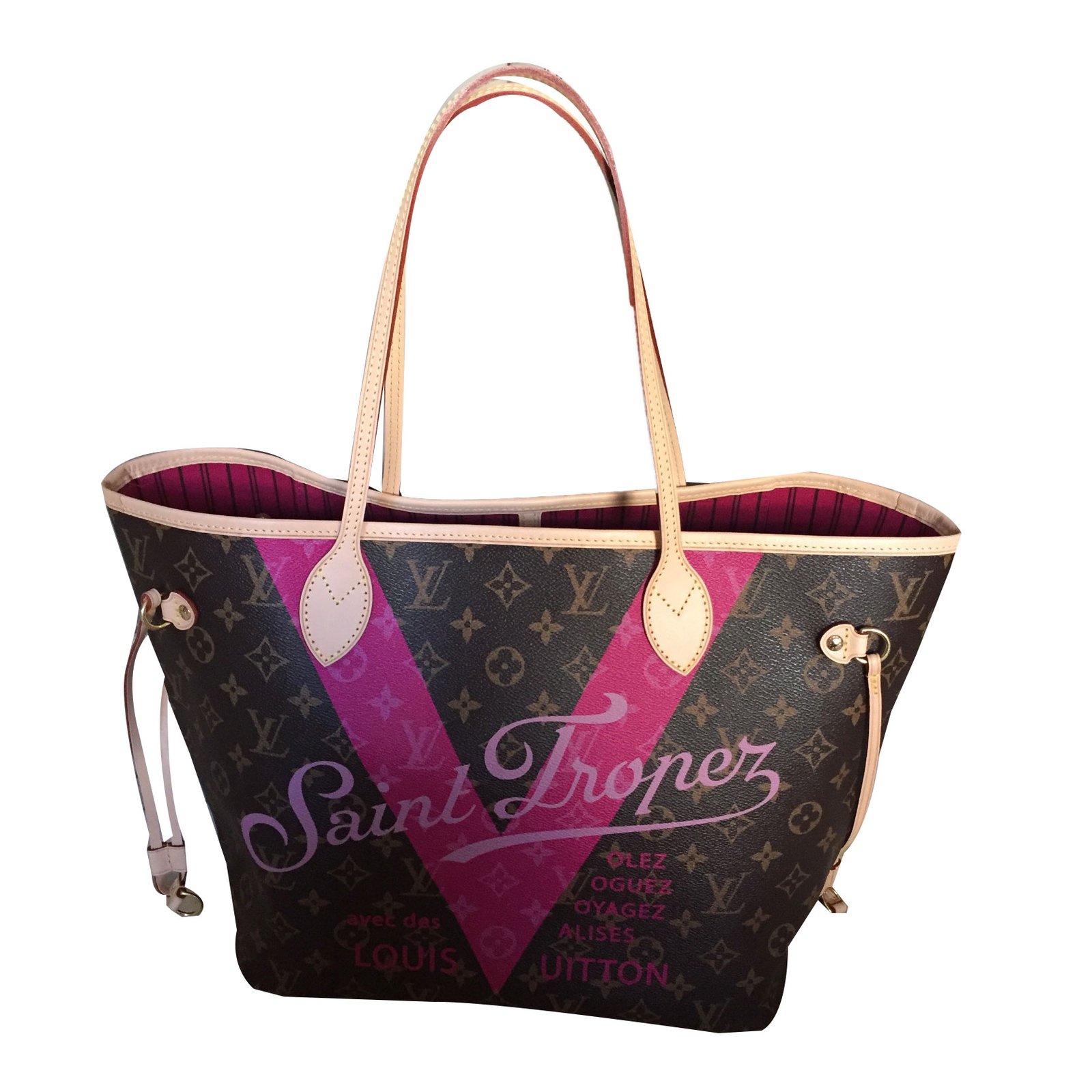 Louis Vuitton Neverfull MM Limited Edition Saint Tropez Handbags Other Multiple colors ref.61155 ...