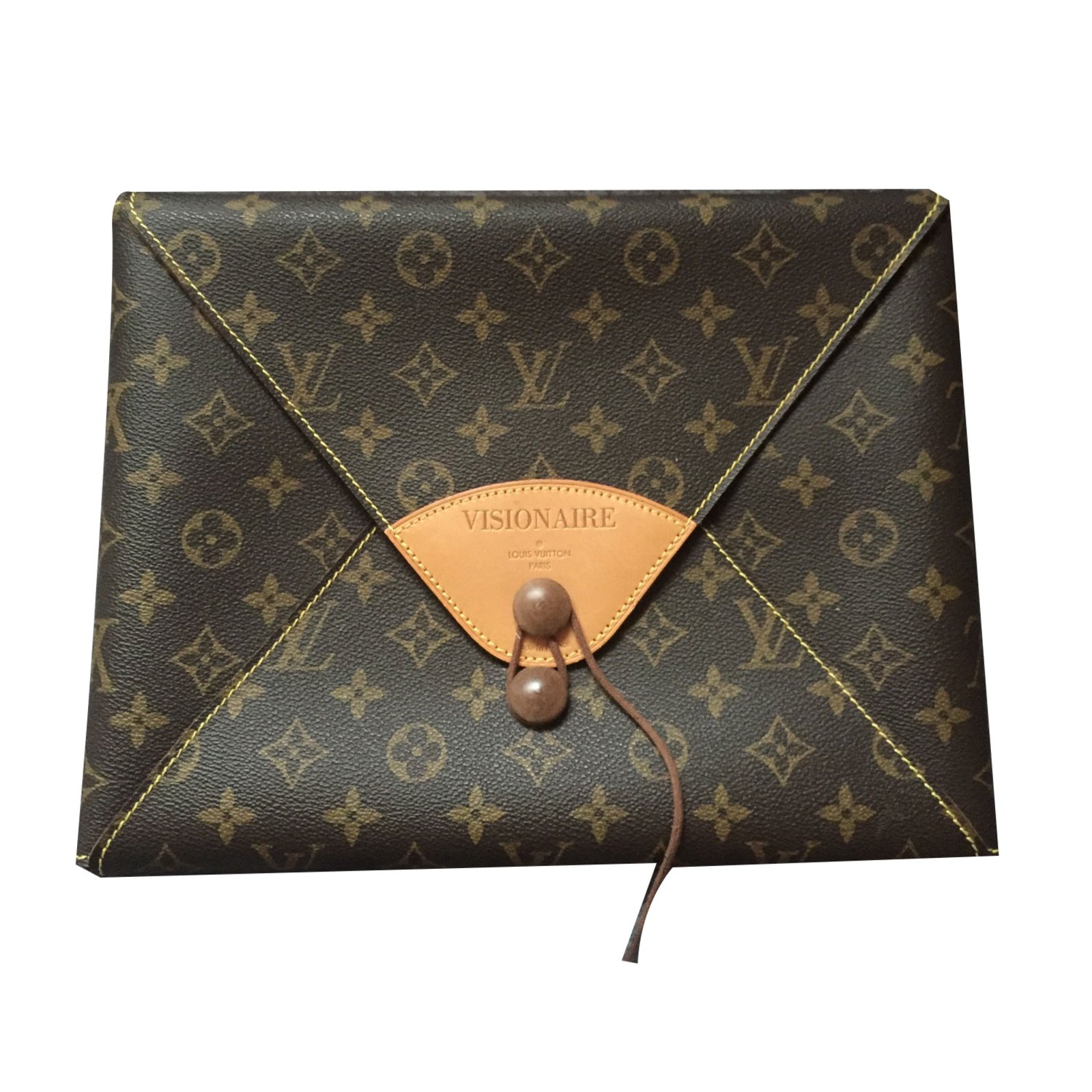 Louis Vuitton Clutch bags Brown Cloth ref.61177 - Joli Closet