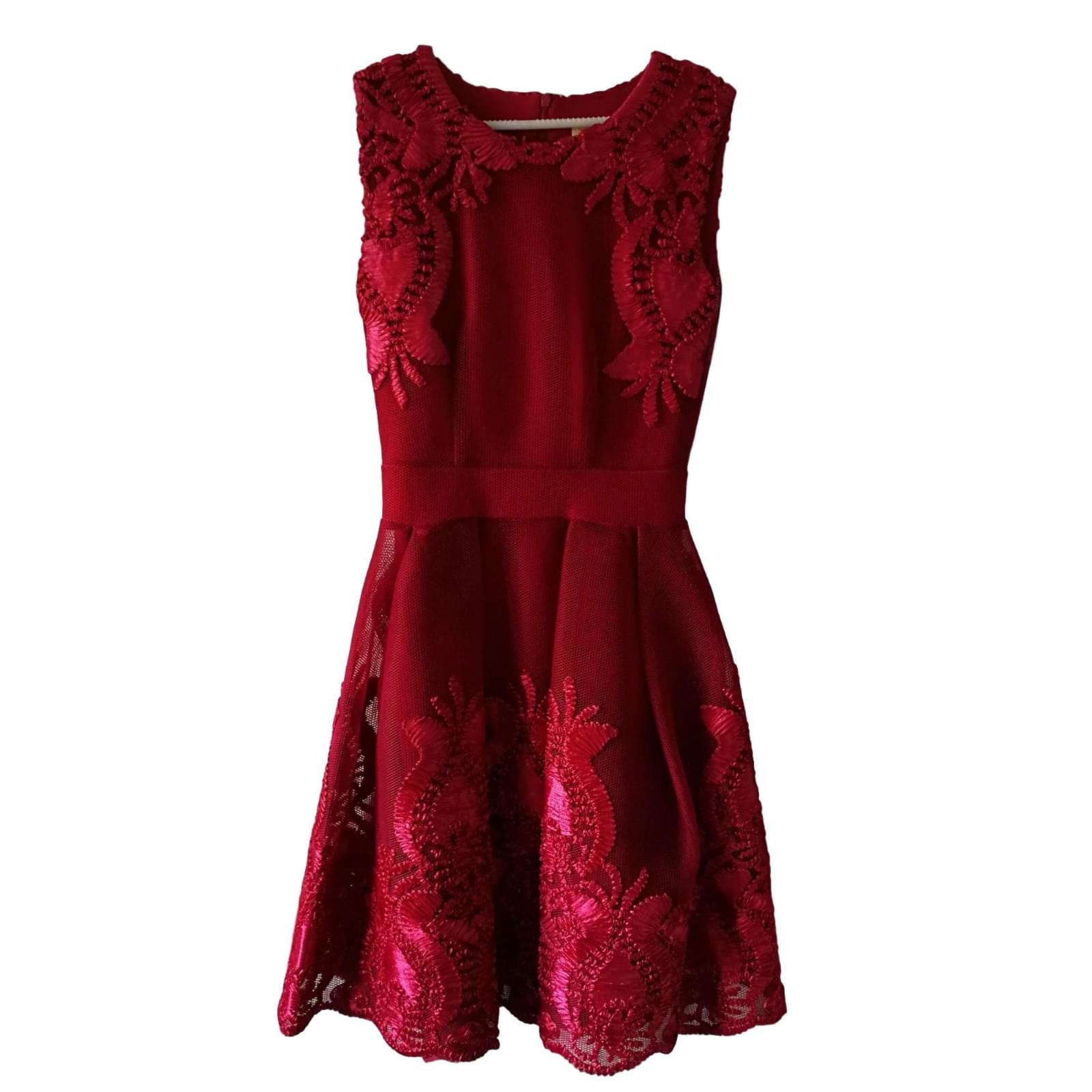 Maje Party dress Pink Polyester Joli Closet