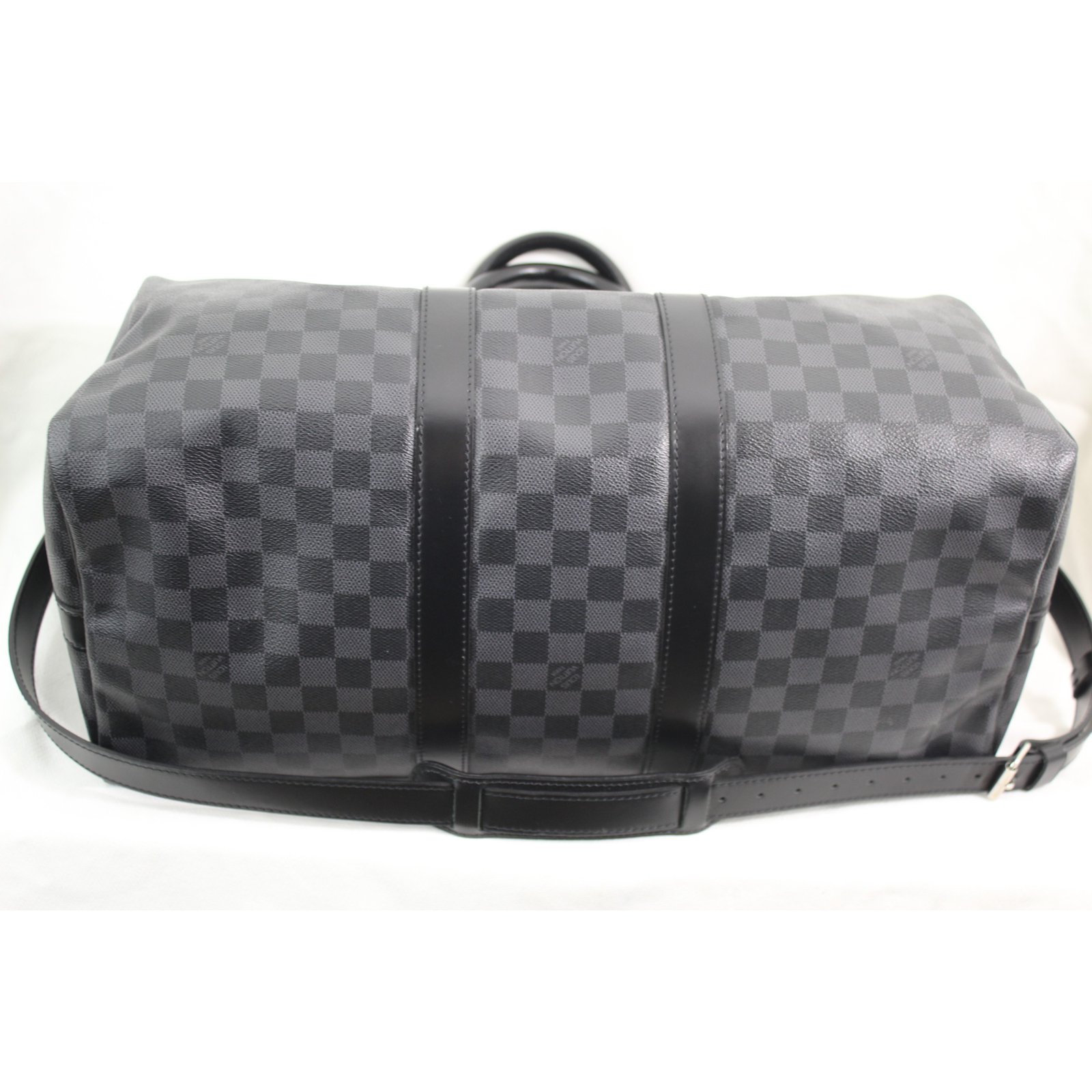 Louis Vuitton Keepall 45 Dark grey Leather ref.61876 - Joli Closet