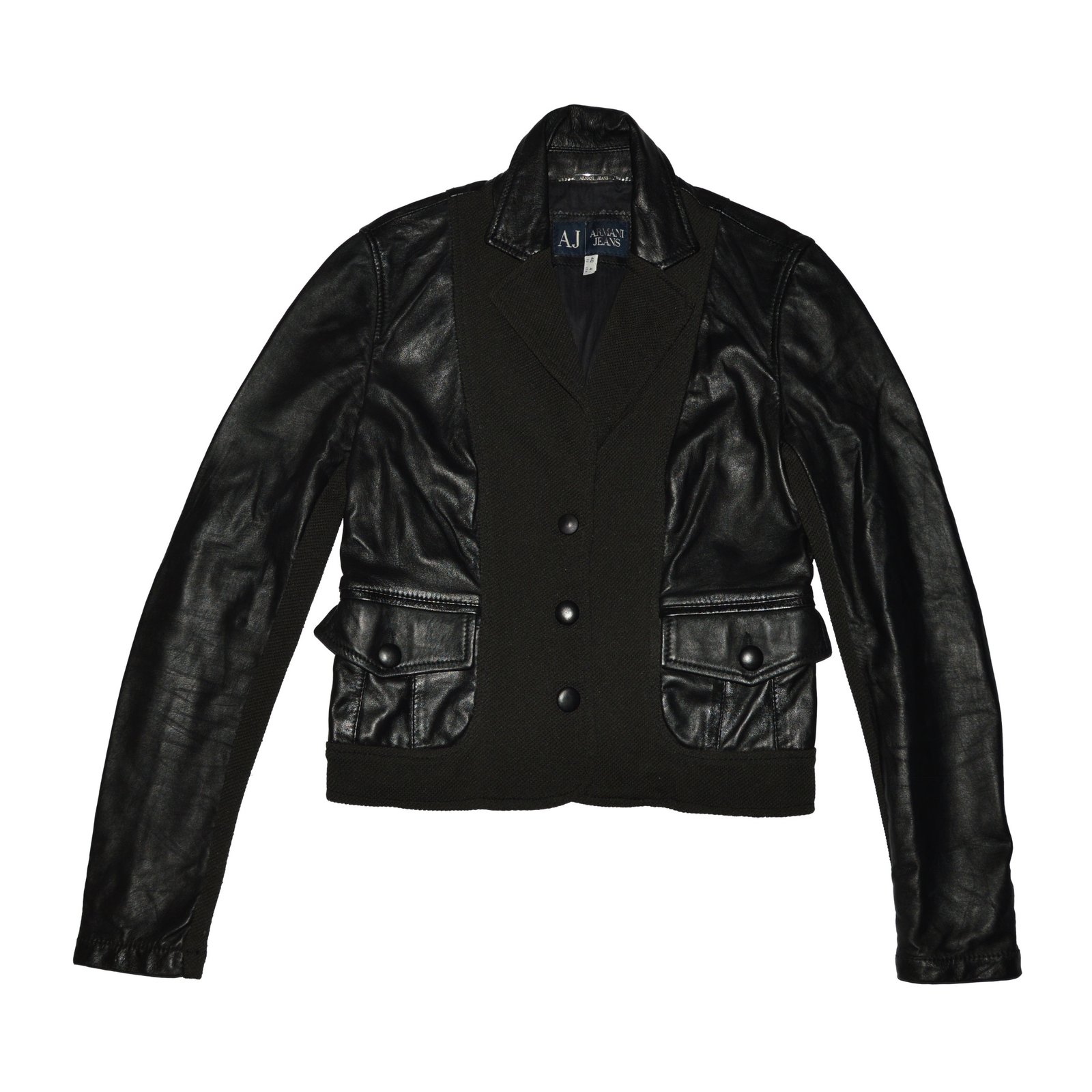Armani Jeans Jackets Black Leather  - Joli Closet