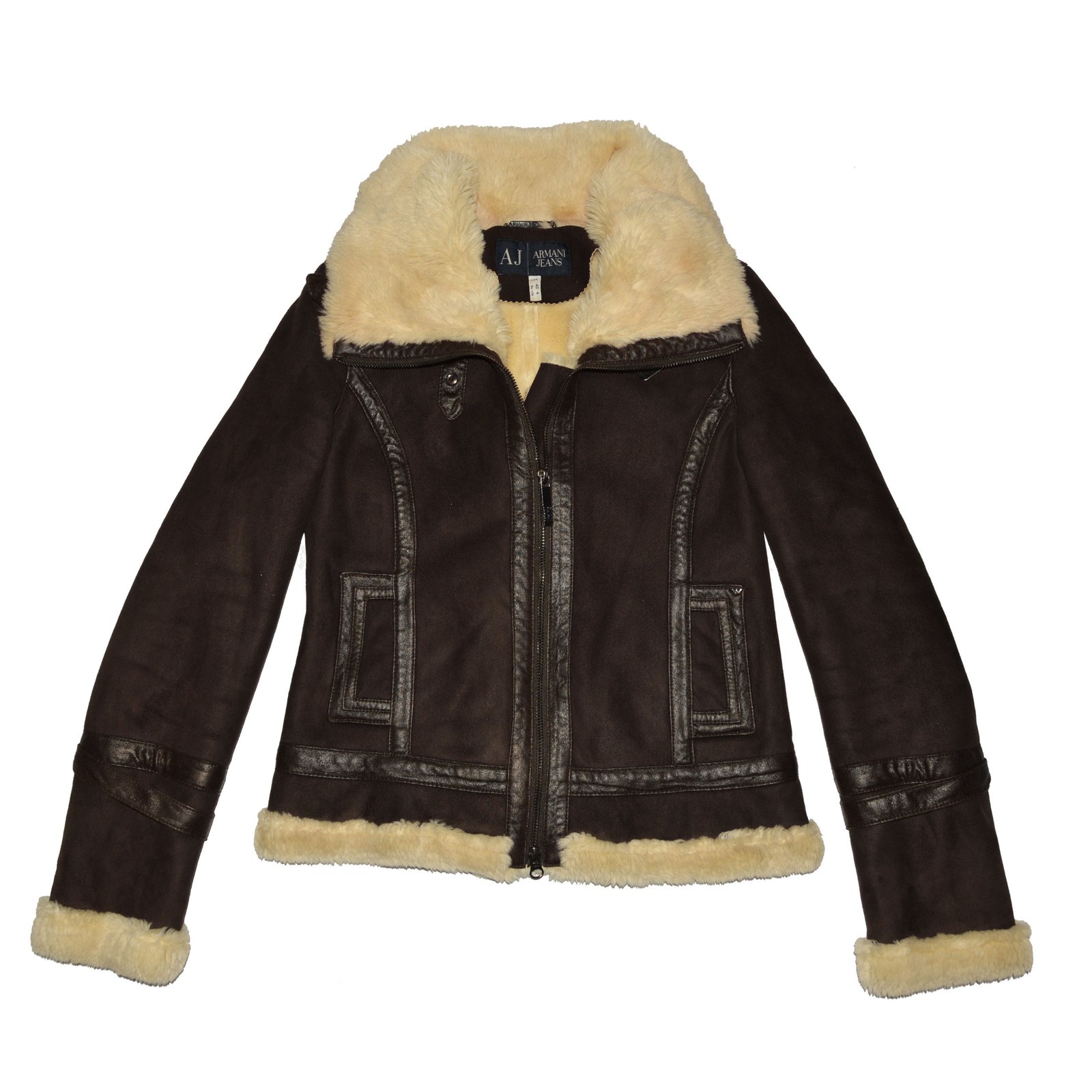 Armani Jeans Perfectos Polyester Acrylique Marron ref.62527 Joli Closet