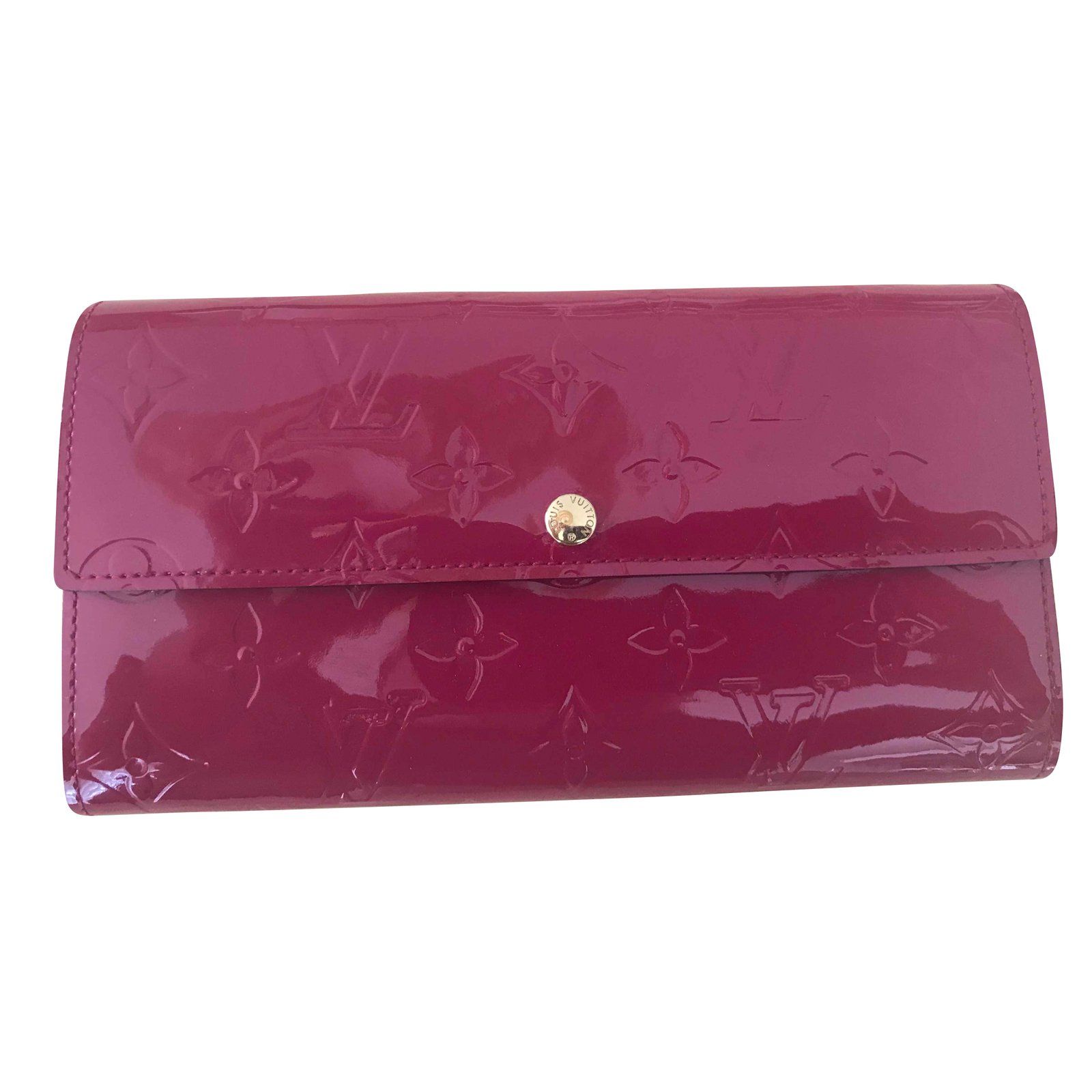 Patent leather card wallet Louis Vuitton Pink in Patent leather