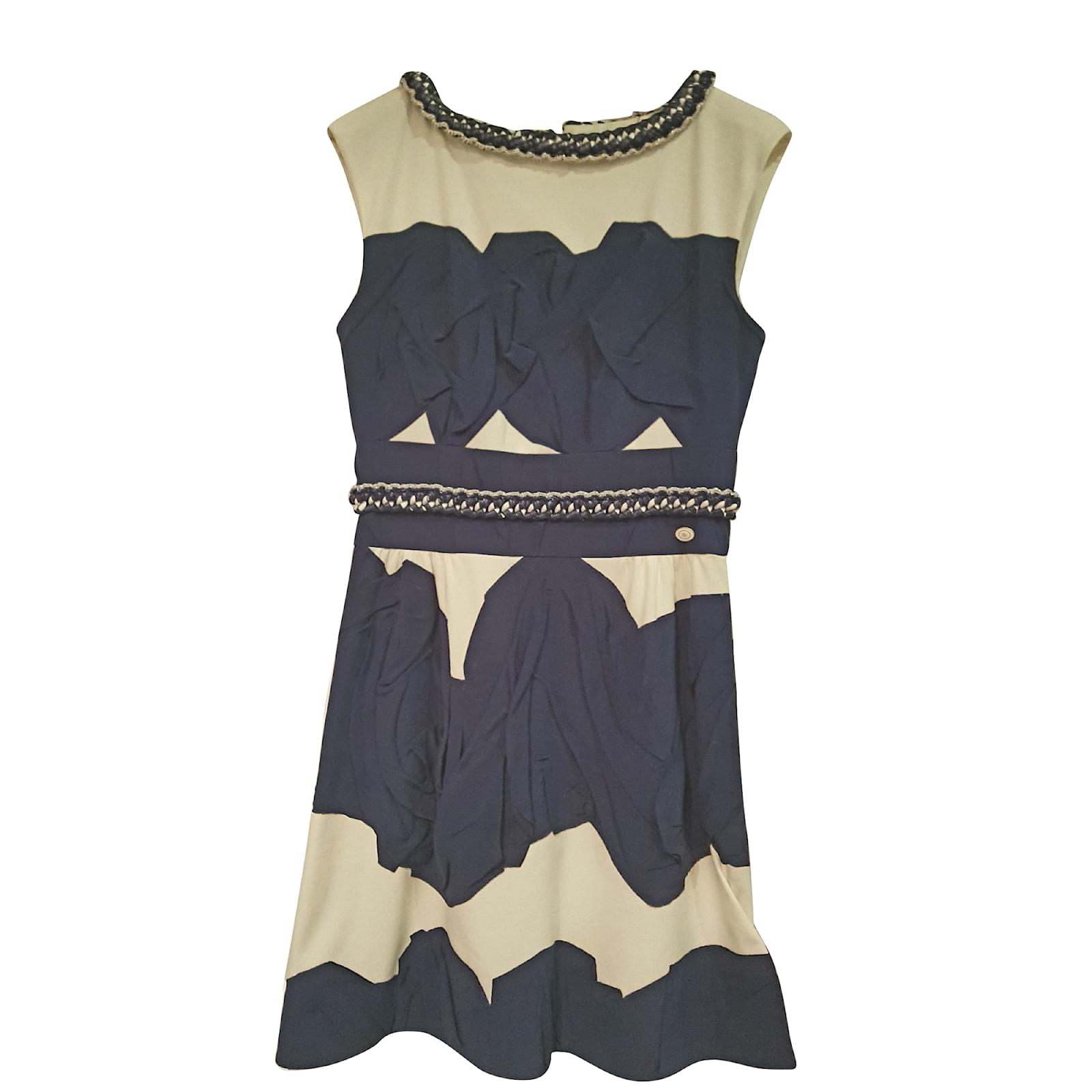 Robe Chanel 38FR Soie Blanc ref.62645 Joli Closet