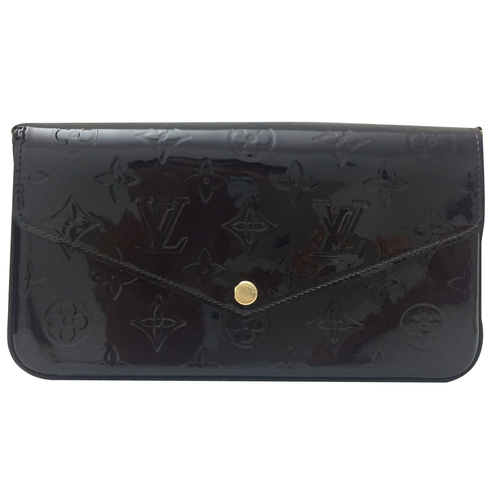 vuitton patent leather clutch
