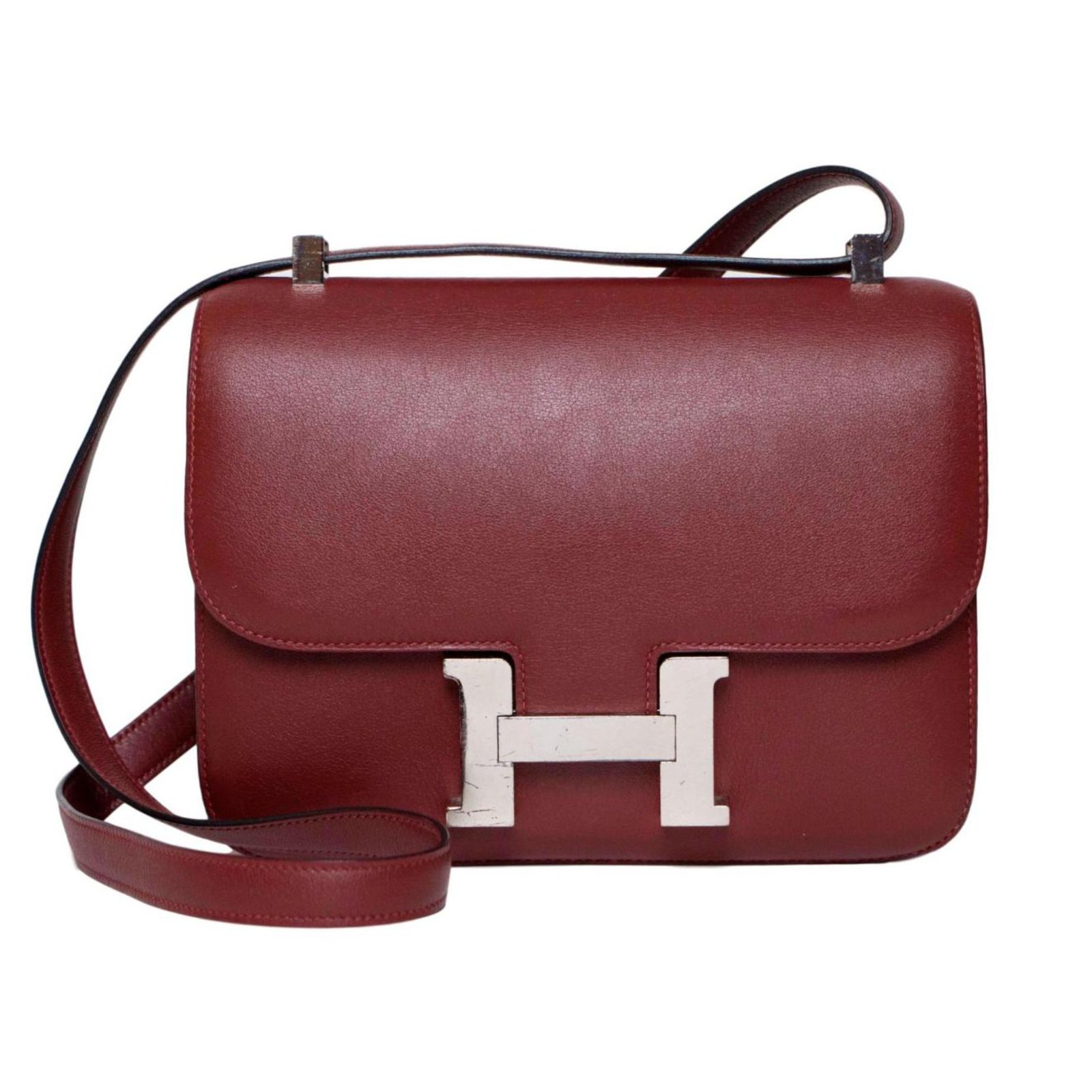 Hermès Constance 24 Dark red Leather ref.63340 - Joli Closet