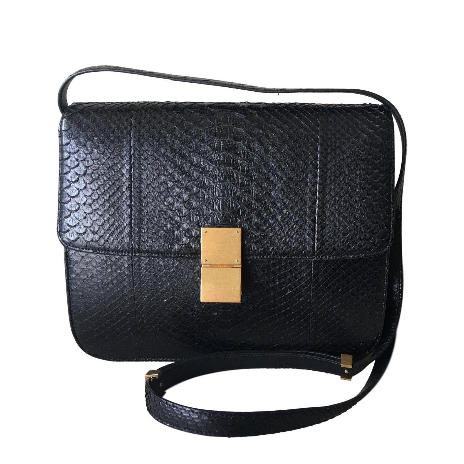 C line Classic Box Python Noir ref.63497 Joli Closet