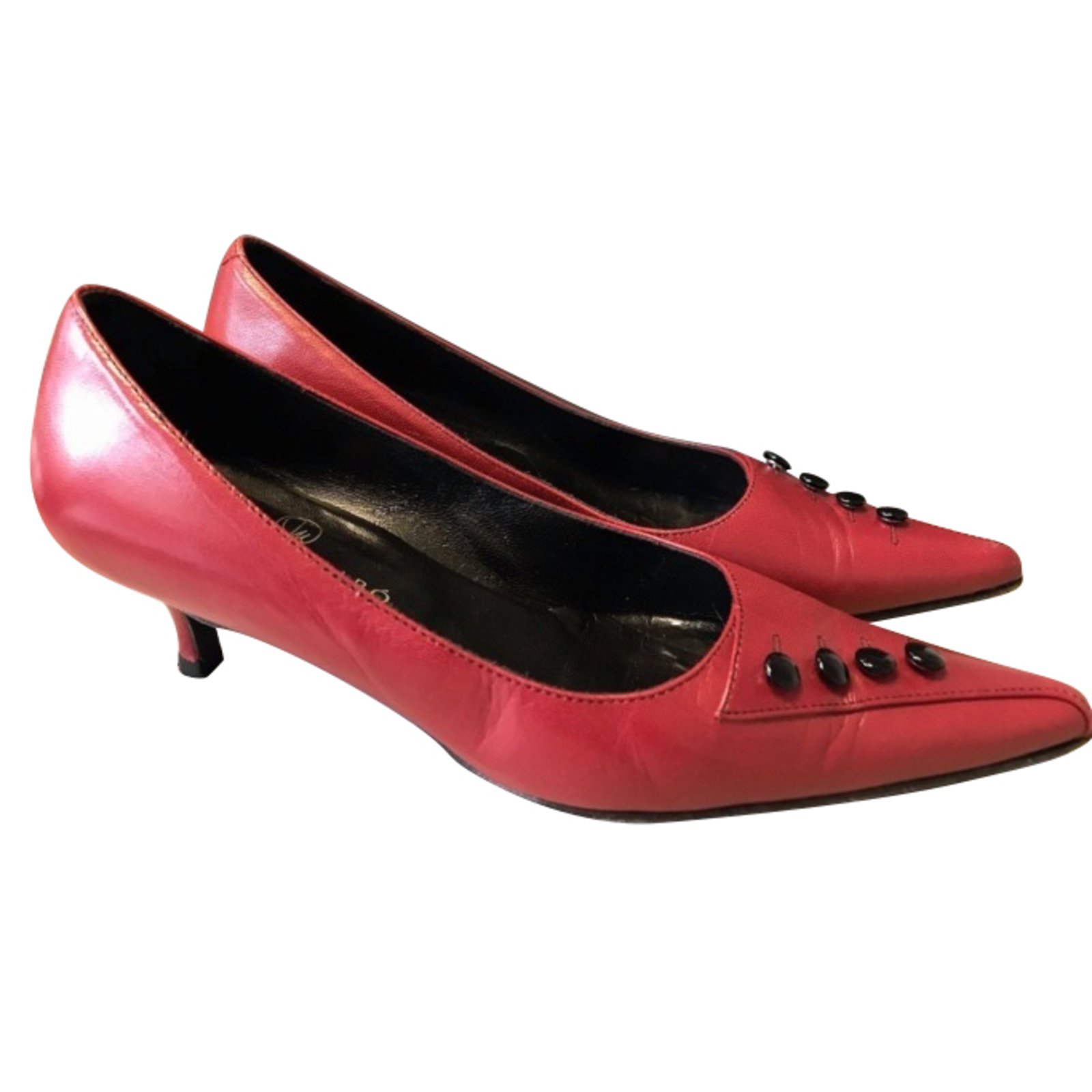 Jaime Mascaro Heels Red Leather - Joli Closet