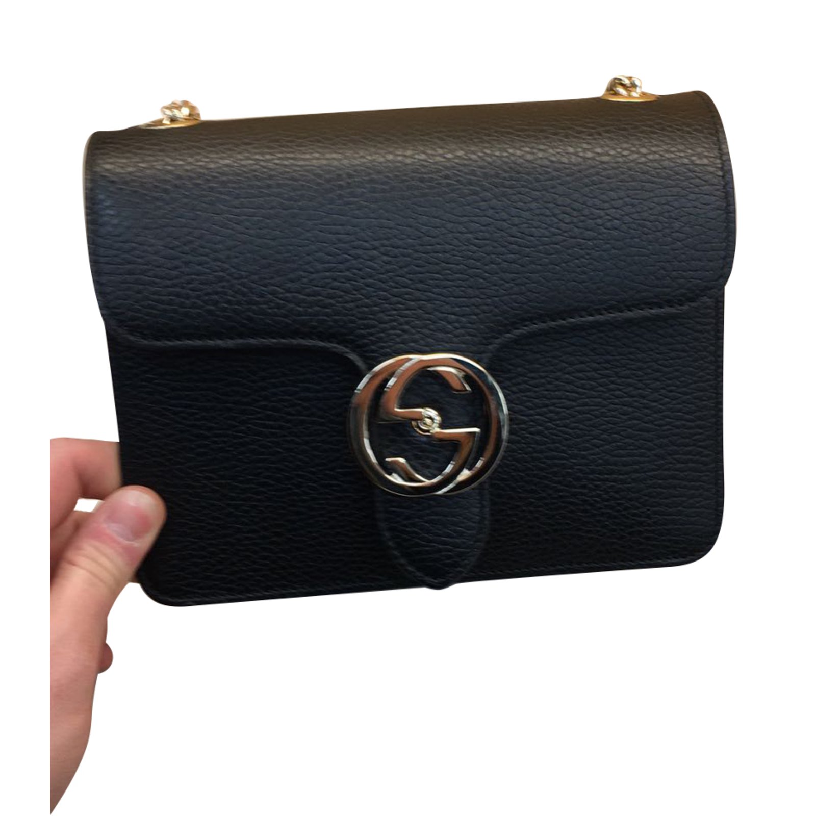 Gucci BAG Clutch bags Leather Black ref.63687 - Joli Closet