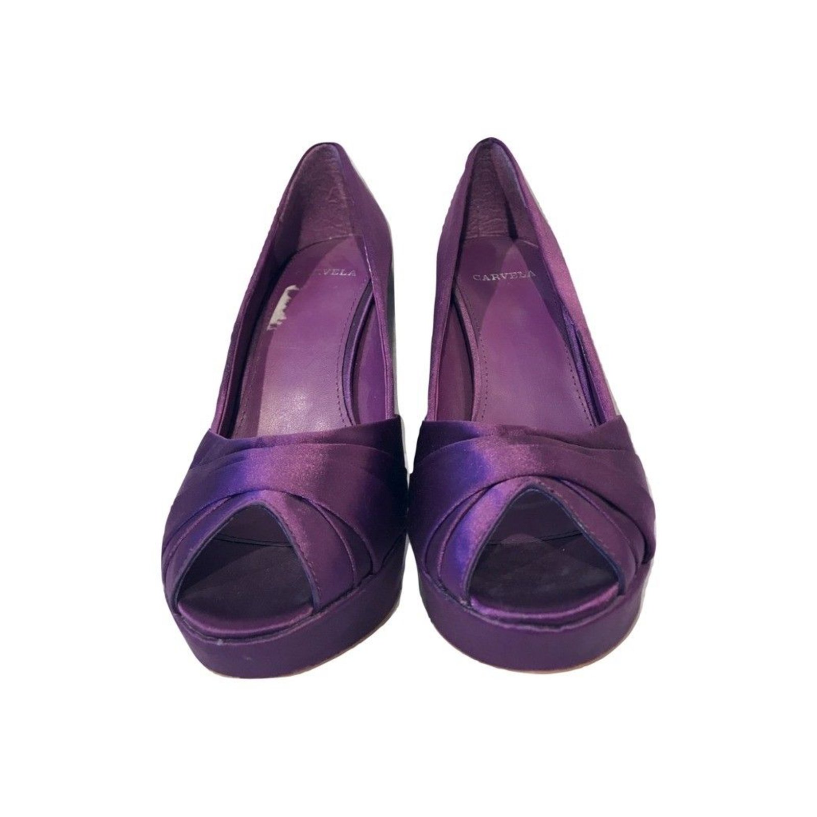 purple bottom heels