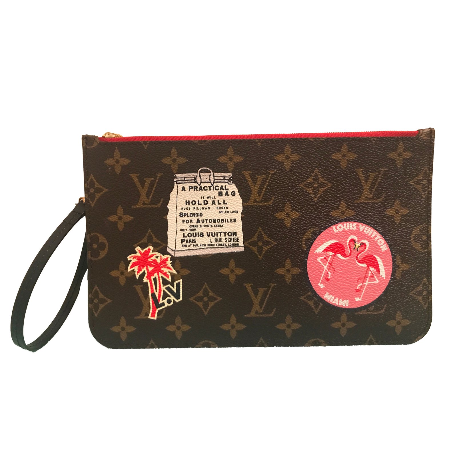 Neverfull Louis Vuitton Clutch bags Multiple colors Leather ref