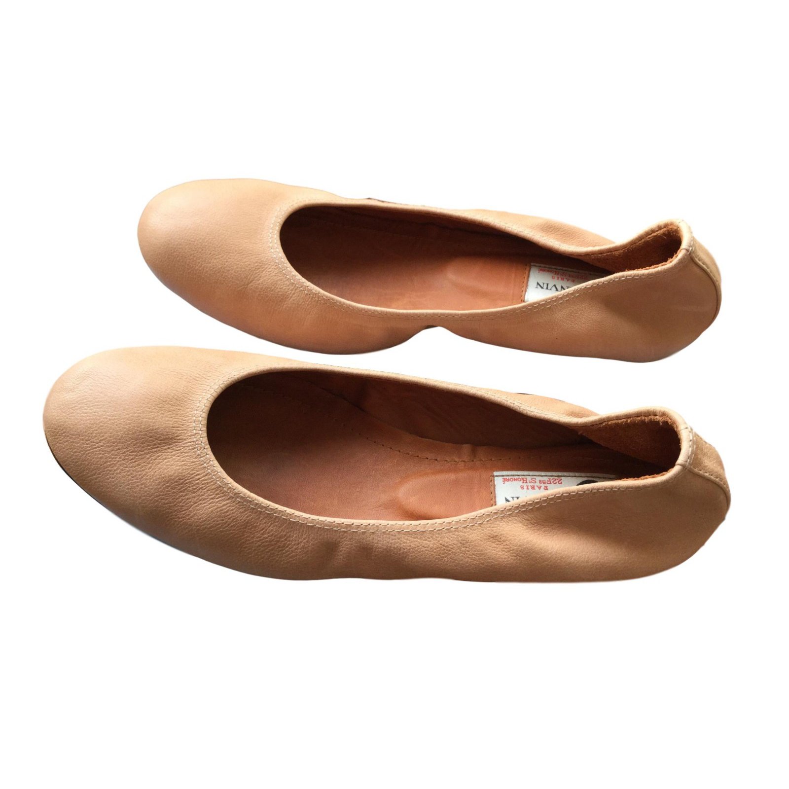 Lanvin Ballet flats Beige Leather ref.64782 Closet