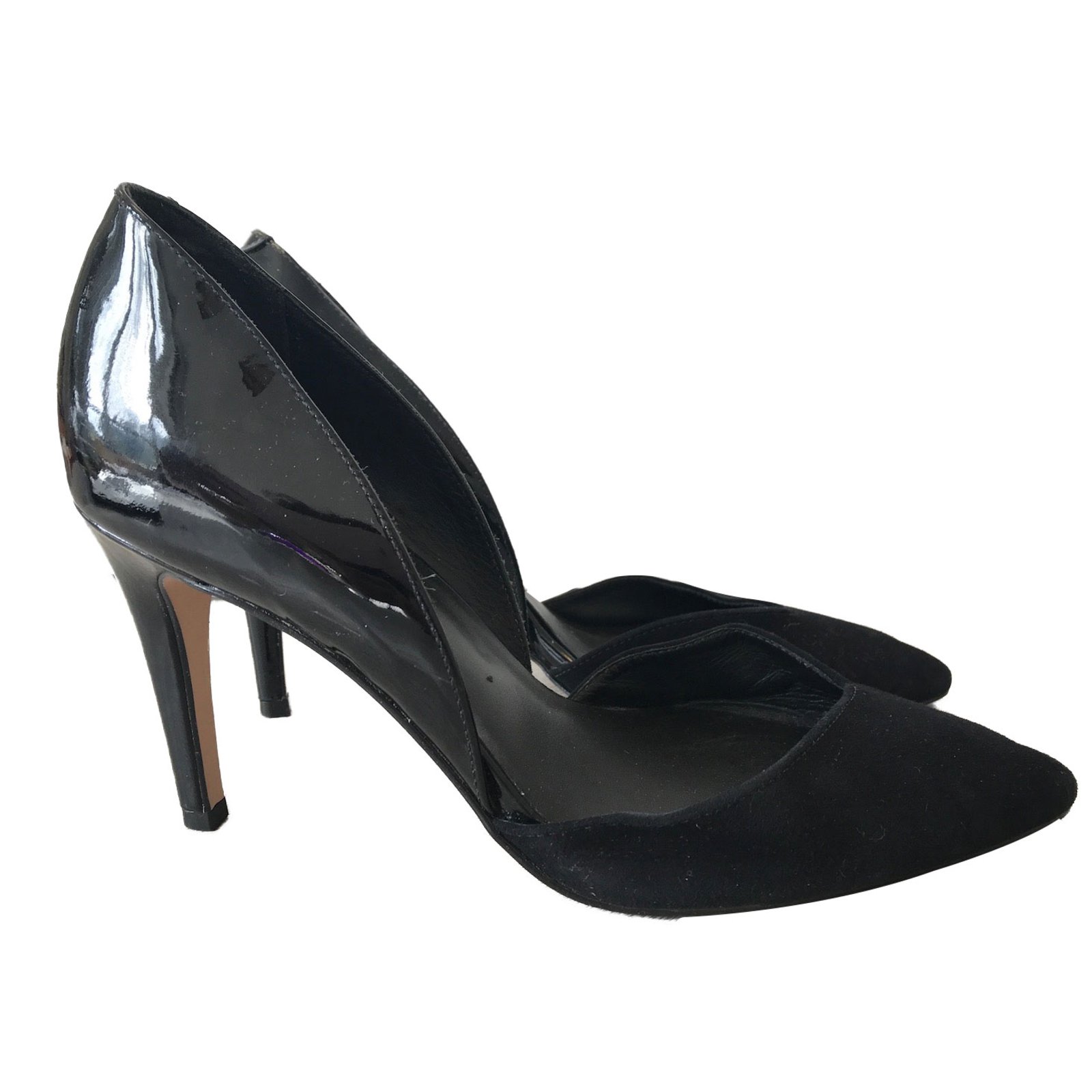 reiss black heels