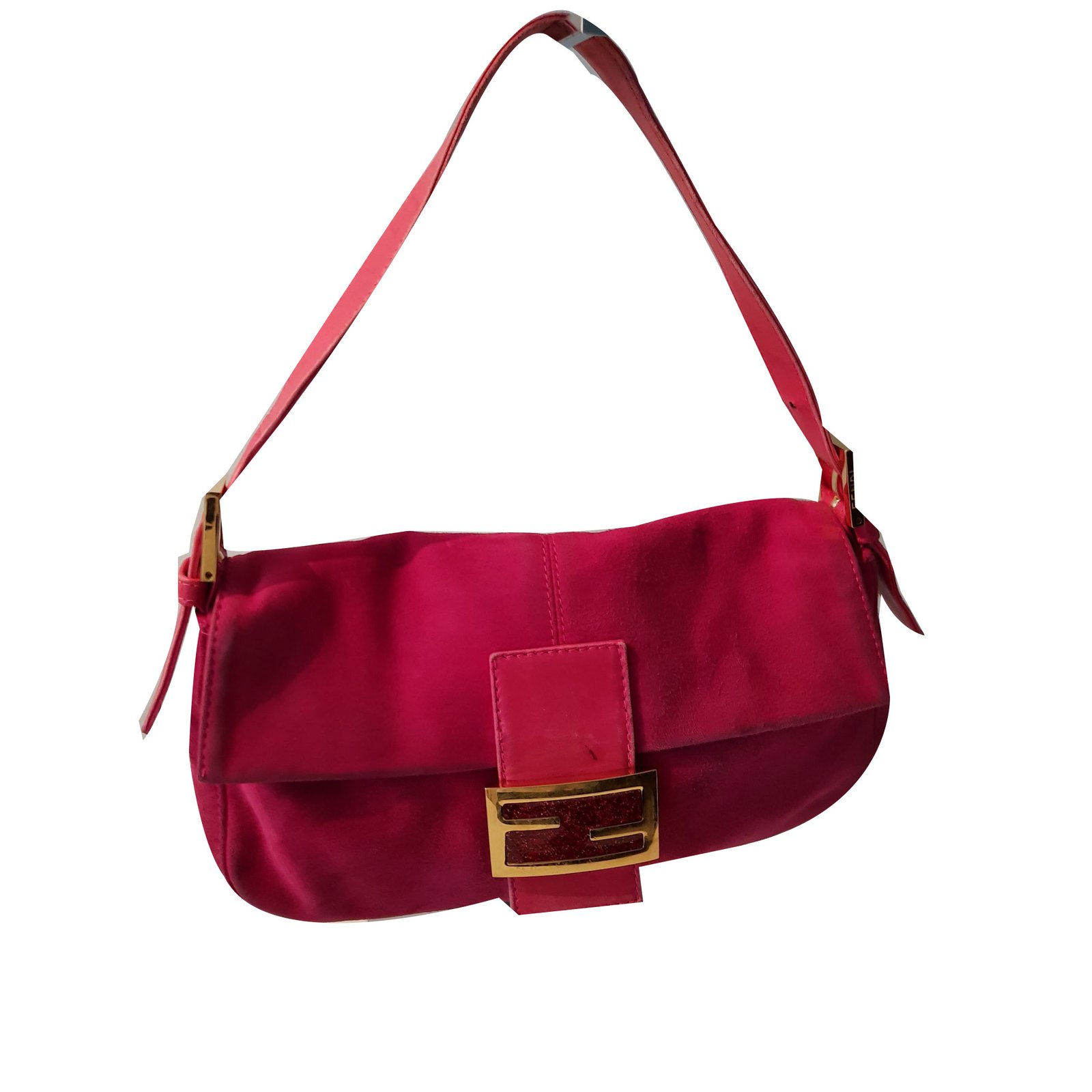 fendi red baguette