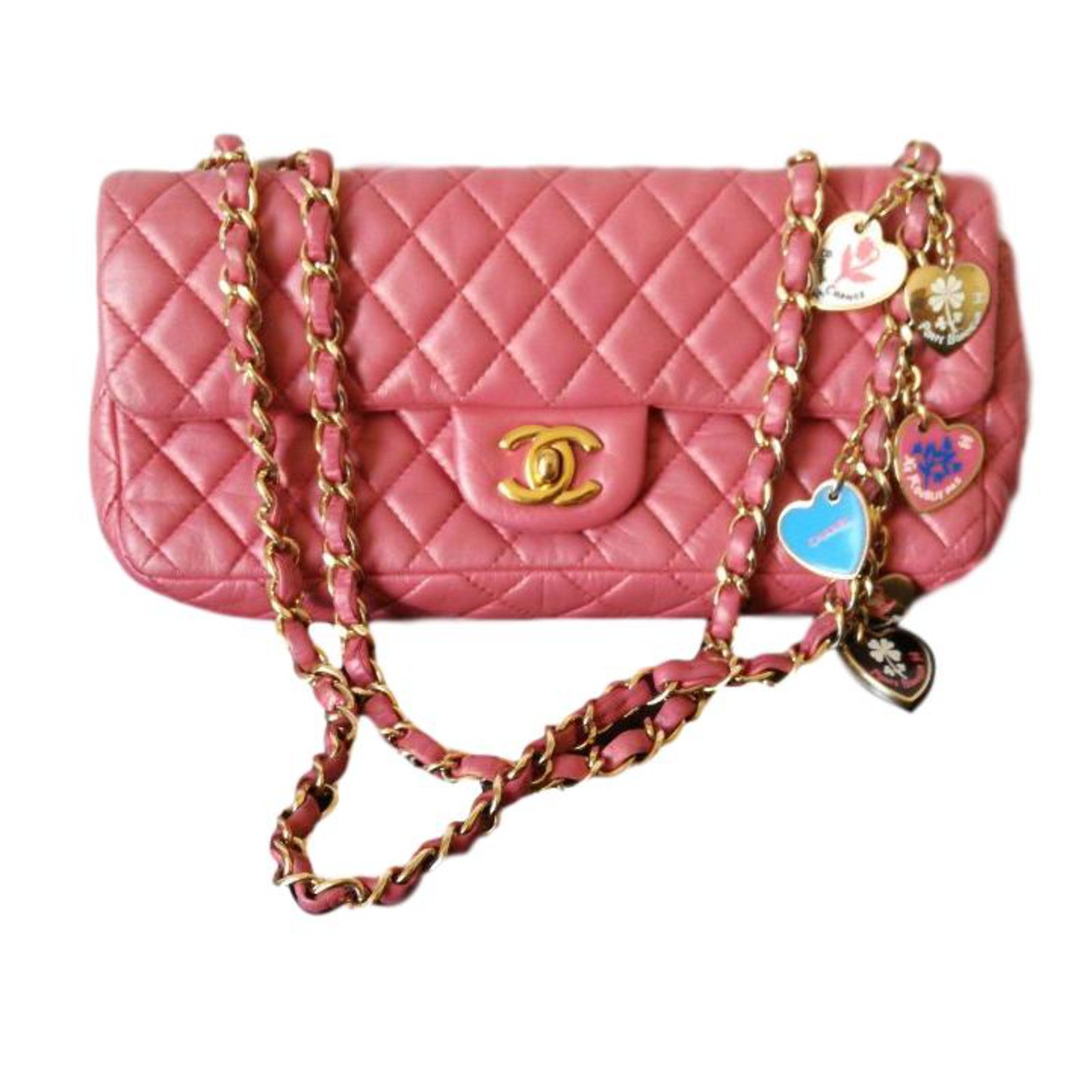 Chanel East West Valentine Charms Bag