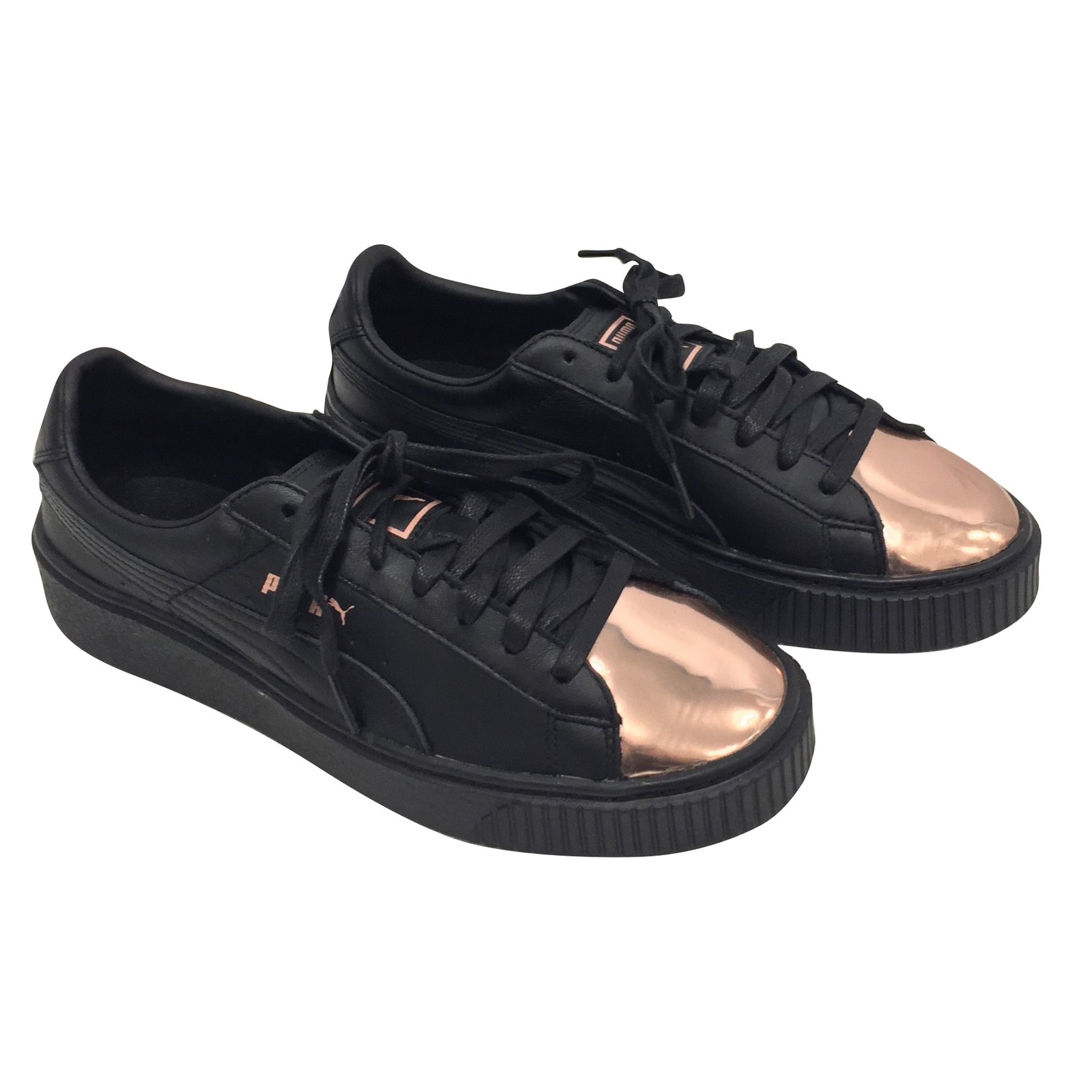 Puma Sneakers Sneakers Leather Black ref.65394 - Joli Closet