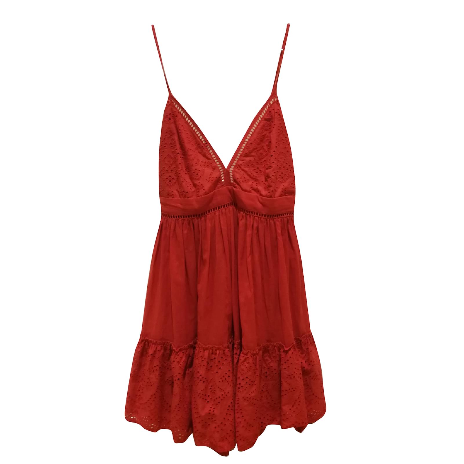 Maje Dresses Red Cotton ref.65561 