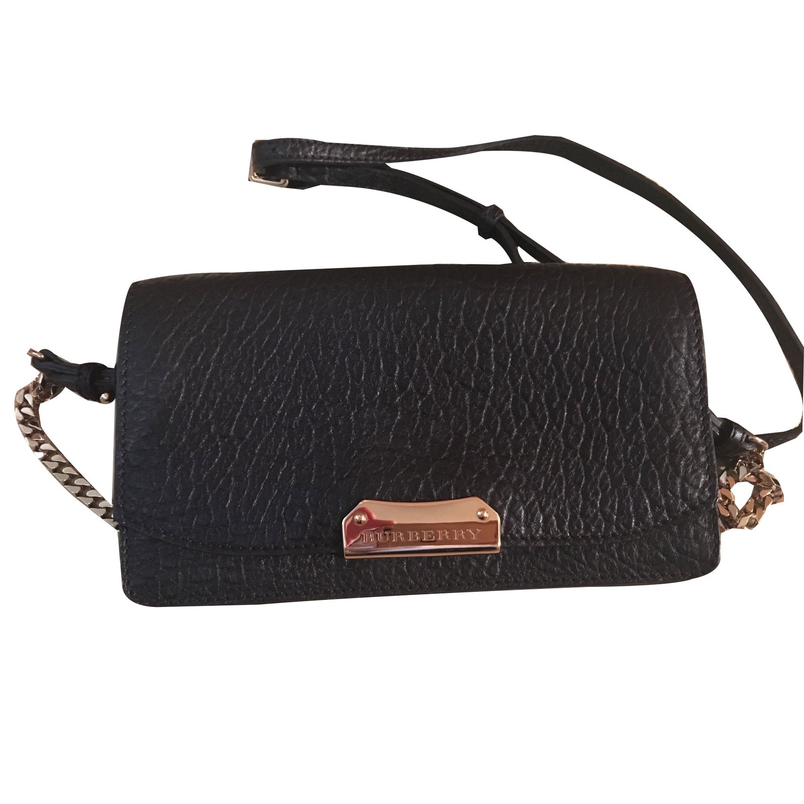 Burberry Handbags Black Leather ref.65671 - Joli Closet