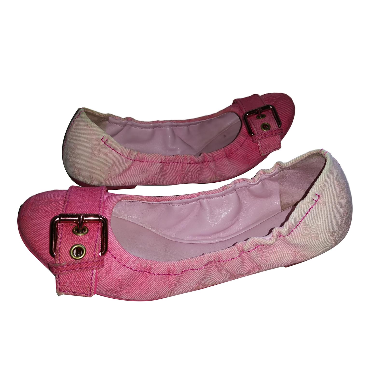 バレエ Louis Vuitton Denim Ballet Shoes Louis Vuitton Blue Denim Monogram Denim Oasis Ballerina