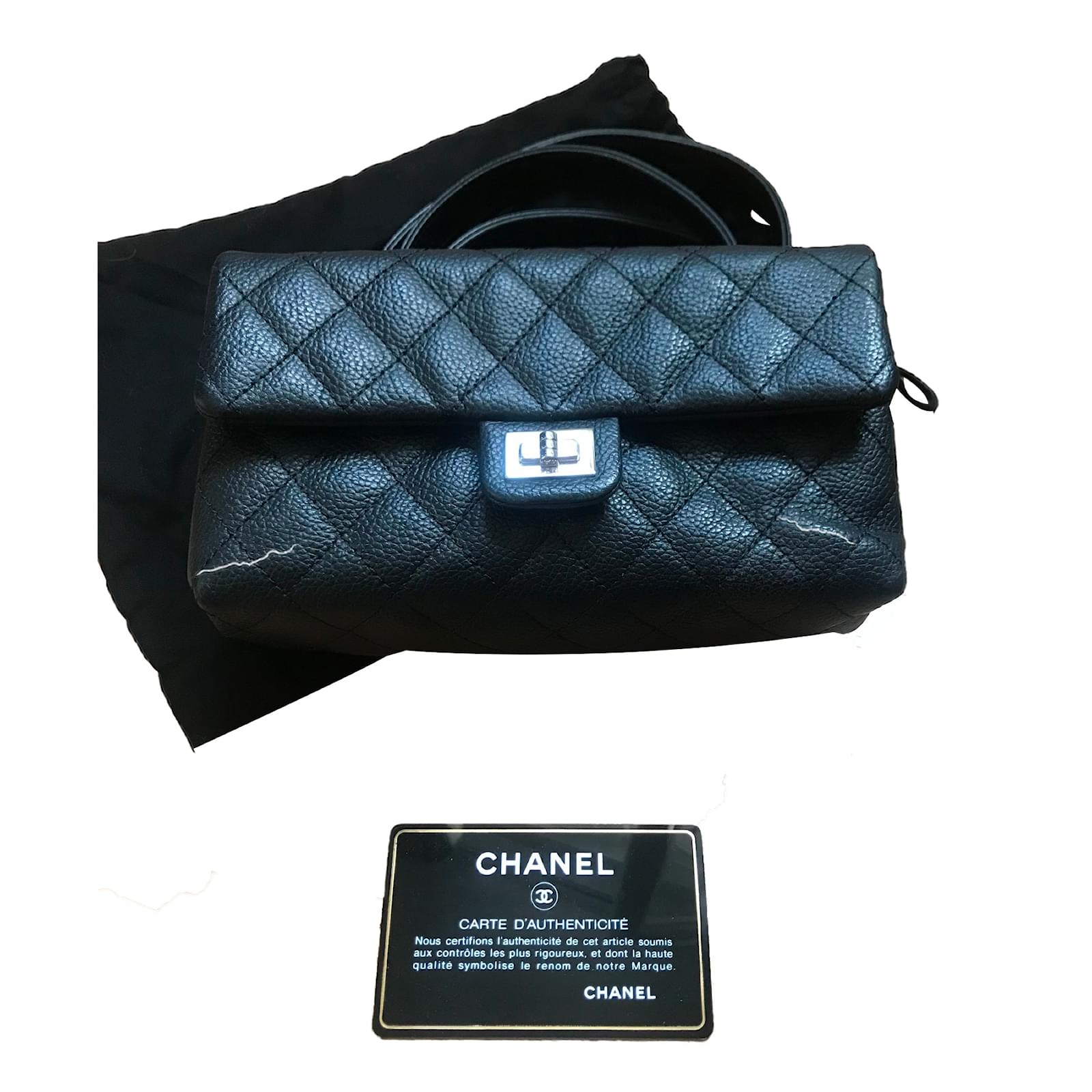Chanel Clutch bags Black Leather ref.65817 Joli Closet
